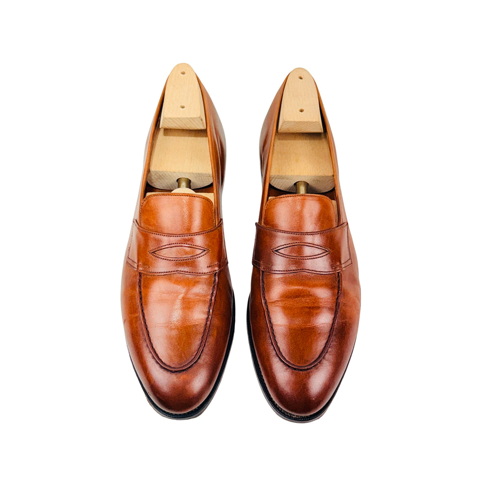 STUART’S CHOICE Was Paul Stuart’s Top-Teir Benchmade Line Product Calfskin Penny Loafers/Moccasins (Size 45)