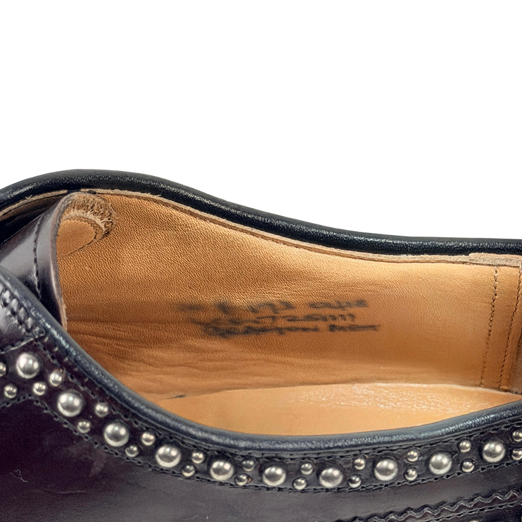 CHURCH’S Leather Lace-Up Studded Burgundy Colour Derby/Oxford (Size 41.5)