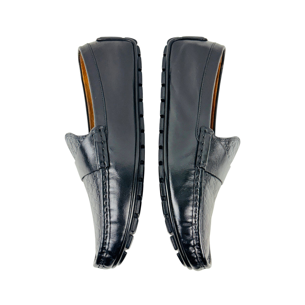 GUCCI GG Embossed Leather Men's Loafers/Moccasins/Driving Shoes (Size 40)