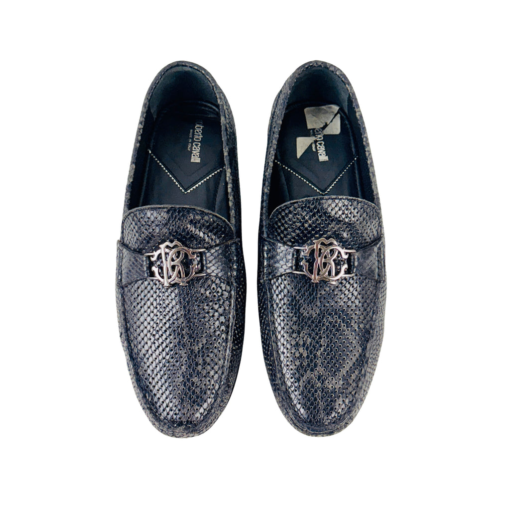 ROBERTO CAVALLi Python Leather Moccasins/Loafers/Driving (Size 45)