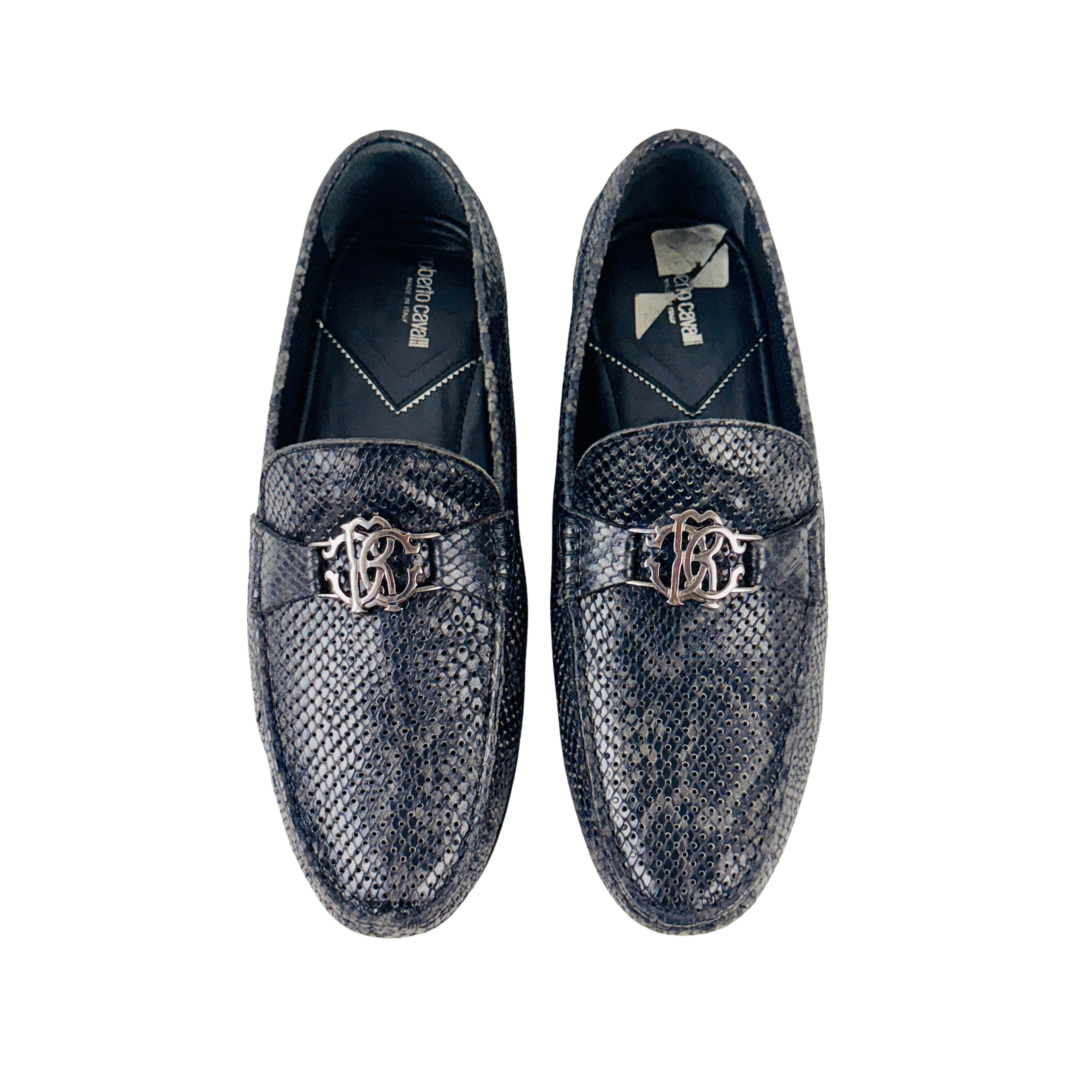 ROBERTO CAVALLi Python Leather Moccasins/Loafers/Driving (Size 45)