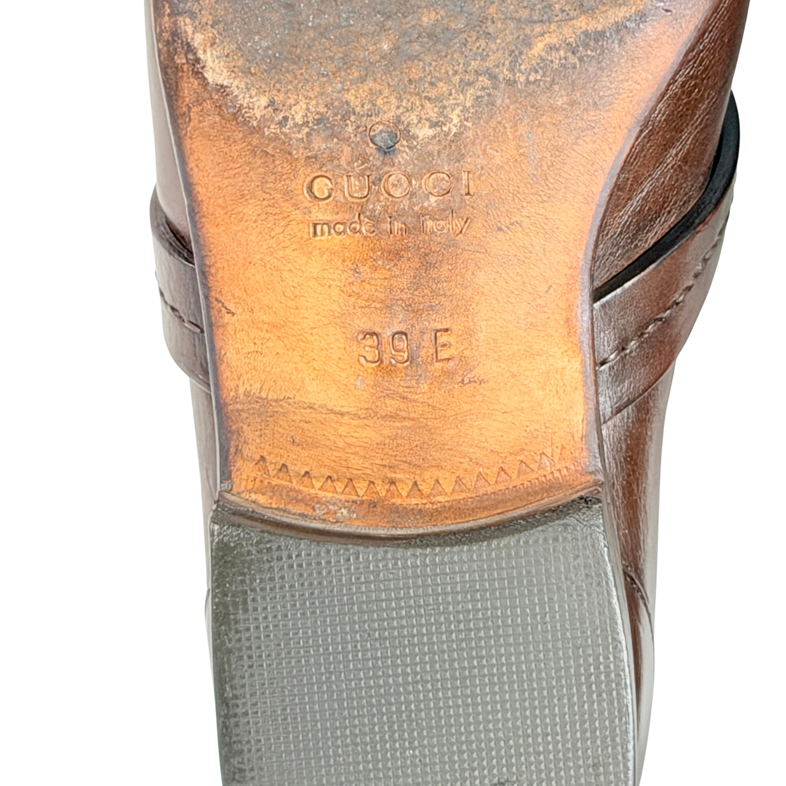 GUCCI Brown GG Loafers/Moccasins (Size 39)