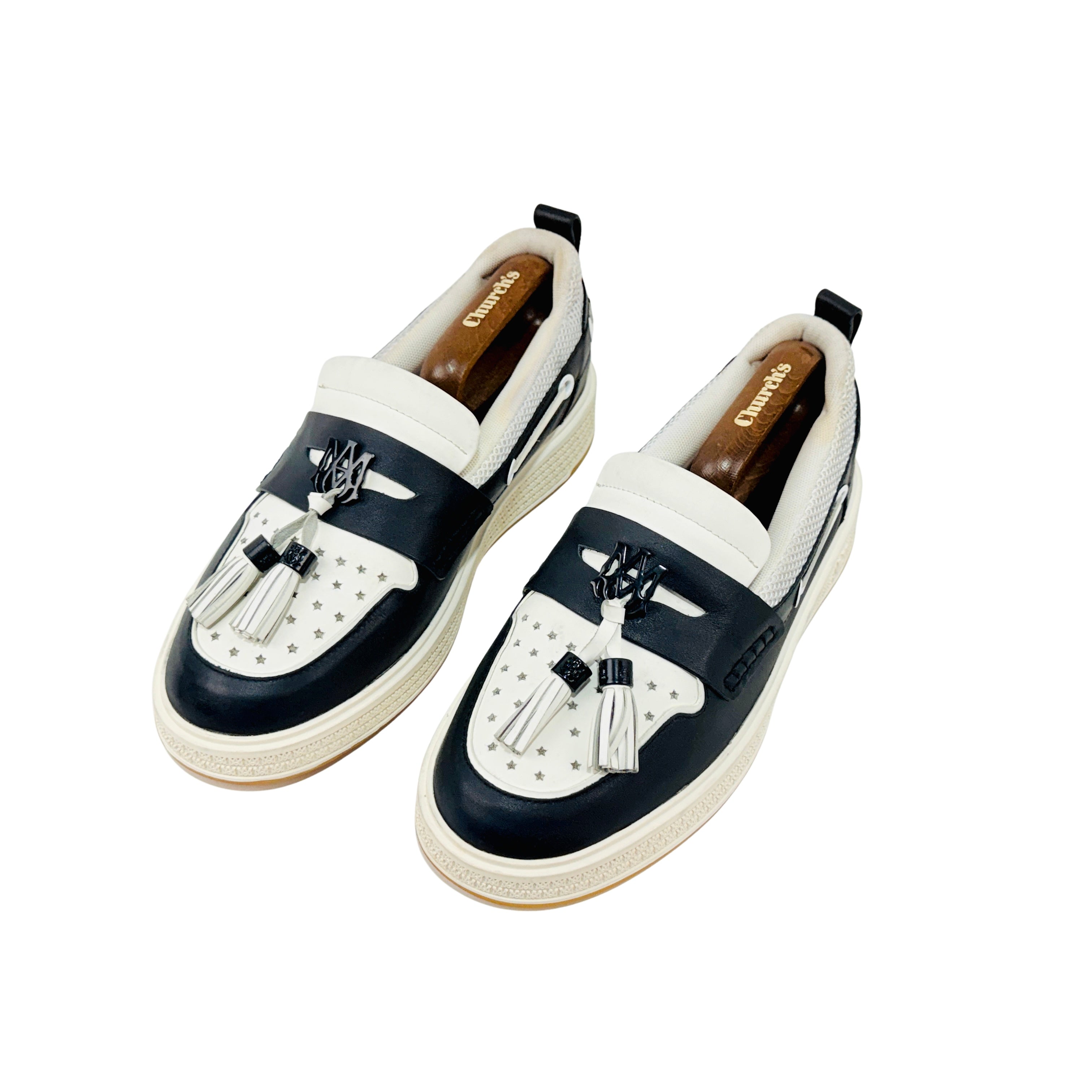 AMIRI MA Black & White Tassel Hybrid Loafers/Moccasins/Boat (Size 42)