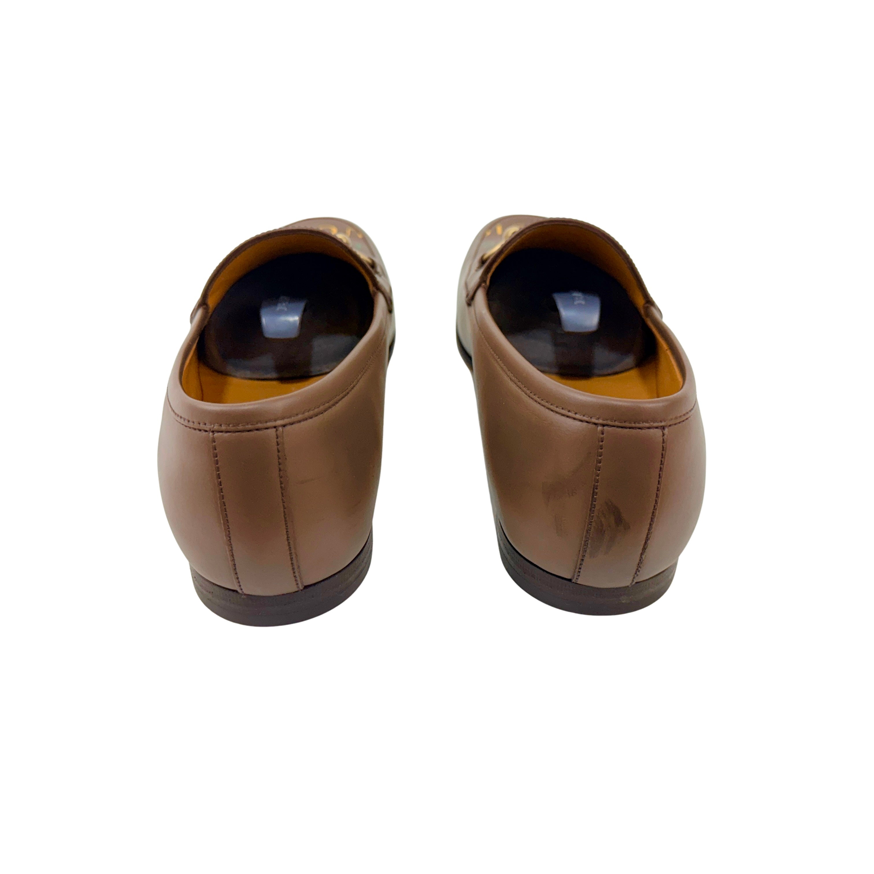 GUCCI Authentic Men's Brown Jordaan 100th Anniversary Horsebit Loafers/ Moccasins (Size 42)