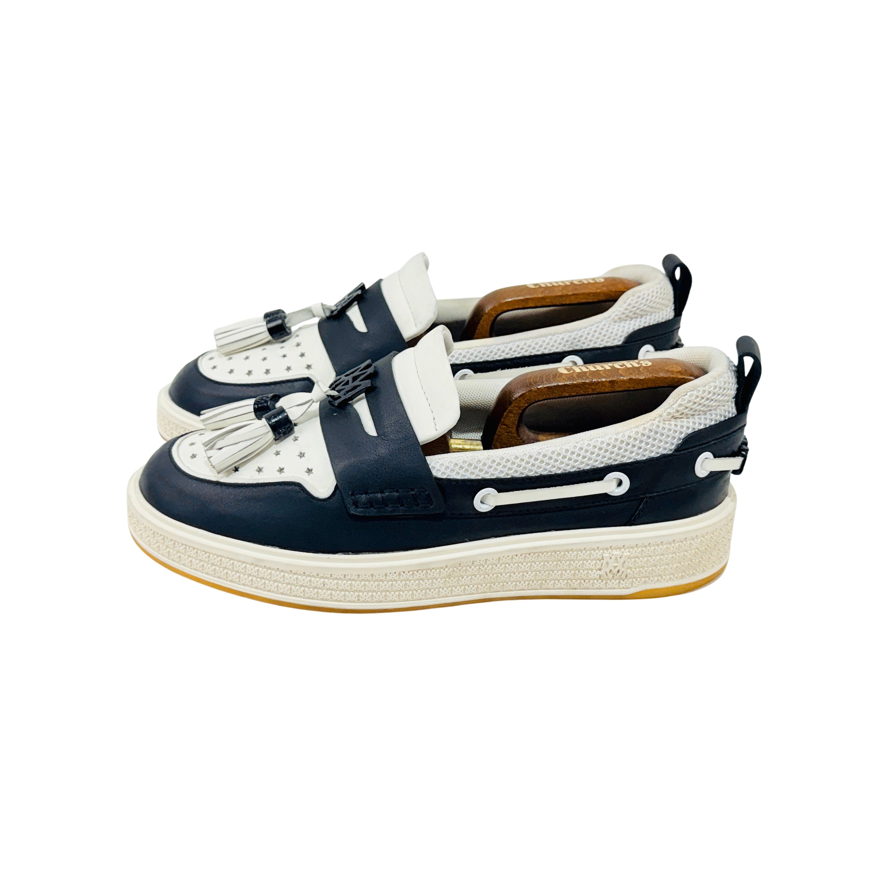 AMIRI MA Black & White Tassel Hybrid Loafers/Moccasins/Boat (Size 42)