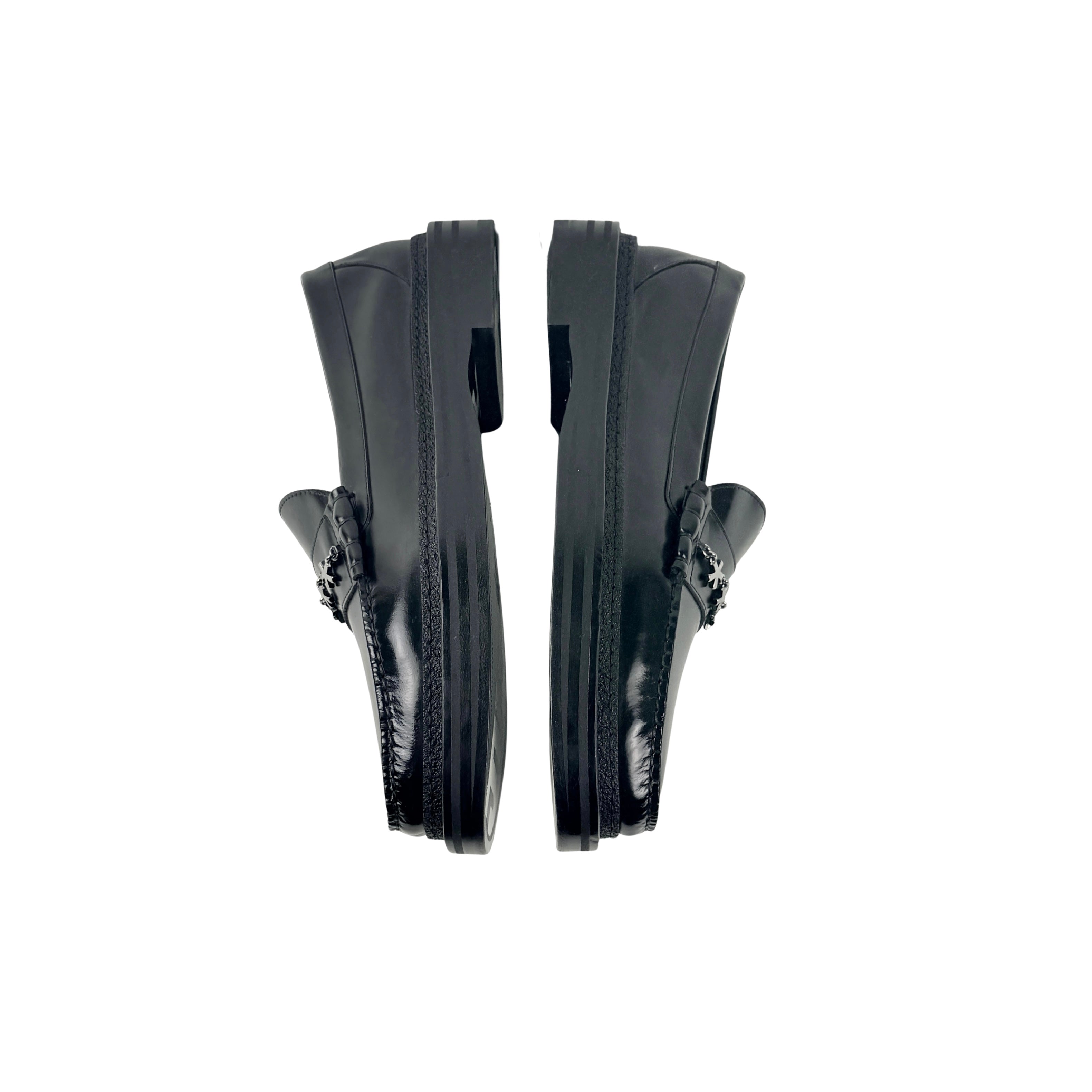JIMMY CHOO X Eric Haze X Poggy Star Chain Ezra LoaferS/Moccasins Black (Size 44)