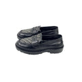 CHRISTIAN DIOR Black Leather Oblique Jacquard Explorer Loafers/Moccasins (Size 42)