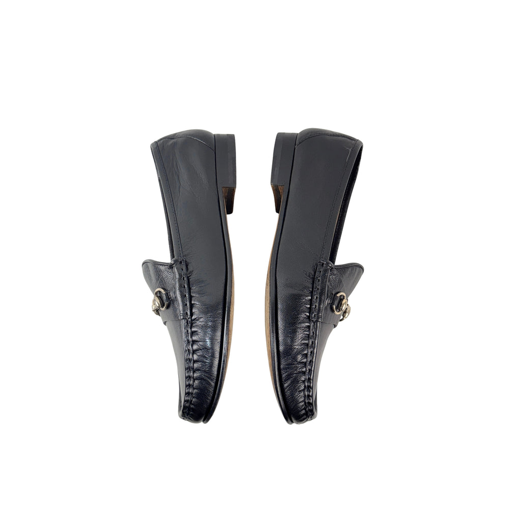 GUCCI Betis1953 Black Leather Horsebit Brixton Loafers/Moccasins Jordaan(Size 41)