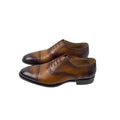 DI BIANCO Oxford/Derby Men's Leather Brogues Dark Tan And Patina Brown Finish(Size 45)