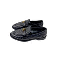 GUCCI Quilted Leather Loafers/Moccasins In Black Double G Logo (Size 39/40)