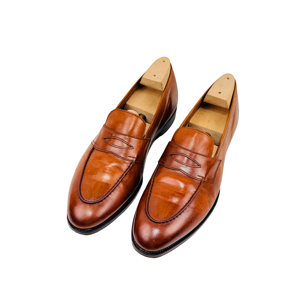 STUART’S CHOICE Was Paul Stuart’s Top-Teir Benchmade Line Product Calfskin Penny Loafers/Moccasins (Size 45)