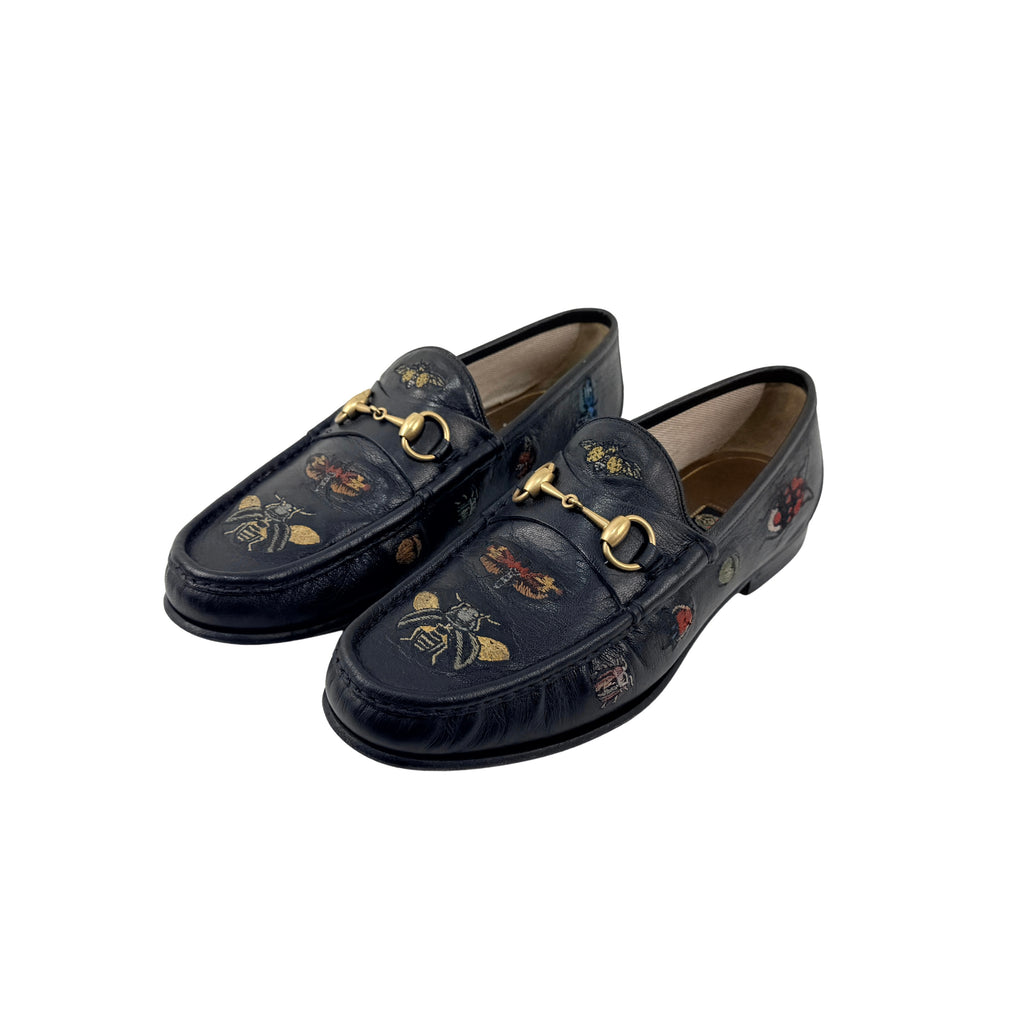 GUCCI Jordan 1953 Embroidered Insect Horsebit Loafers/Moccasins (Size 42)