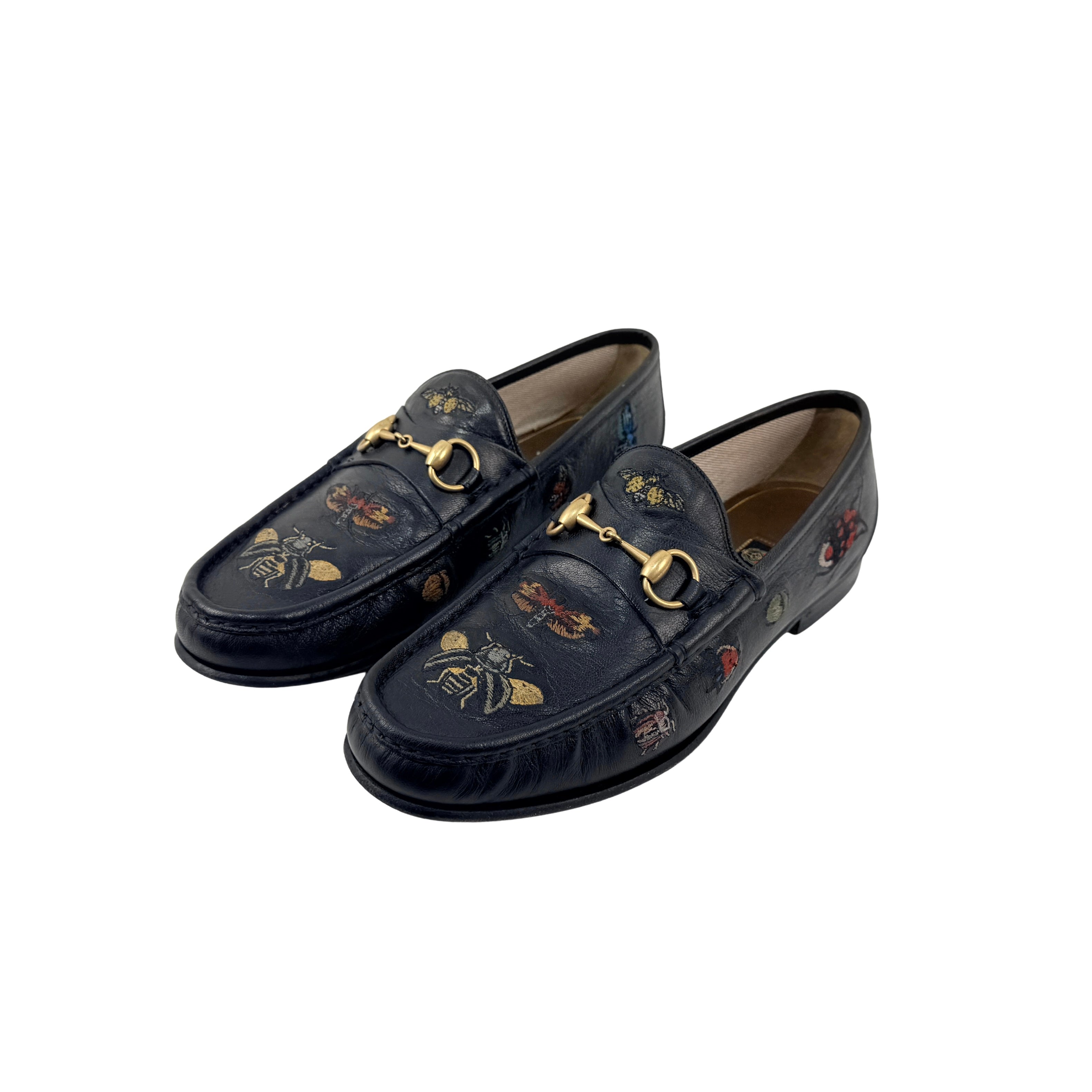 GUCCI Jordan 1953 Embroidered Insect Horsebit Loafers/Moccasins (Size 42)
