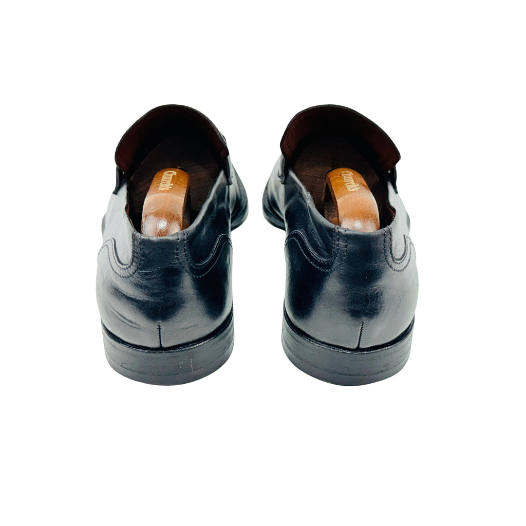 GUCCI Black Calf Leather Bar Buckle Loafers/Moccasins (Size 45.5)