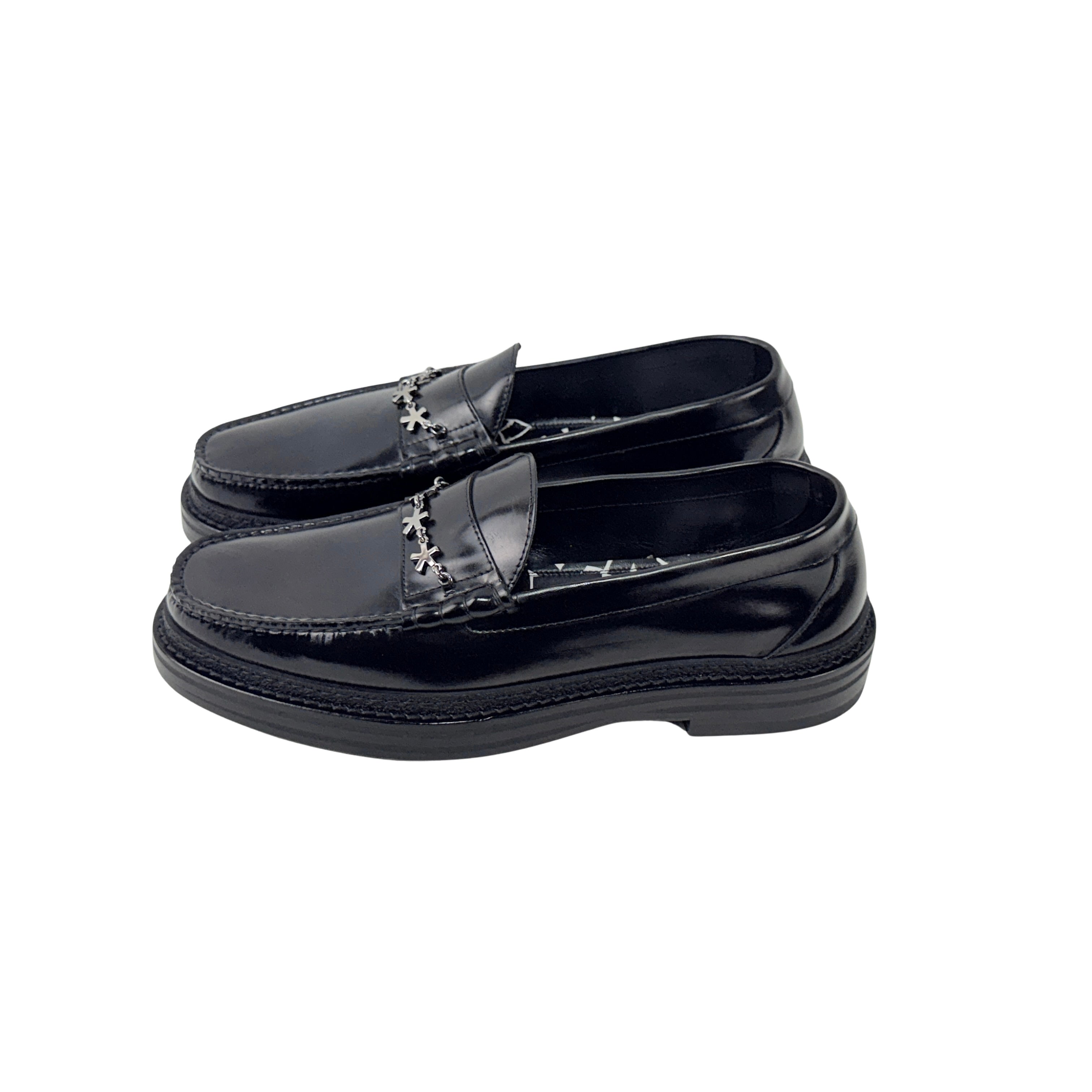 JIMMY CHOO X Eric Haze X Poggy Star Chain Ezra LoaferS/Moccasins Black (Size 44)