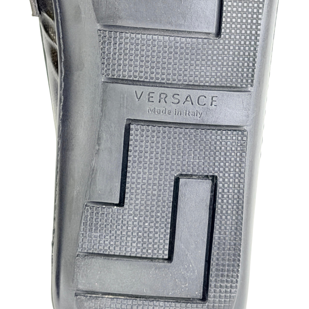 VERSACE Patent Leather Camouflage Leopard Inspired Print Leather Loafers/Moccasins (Size 42)