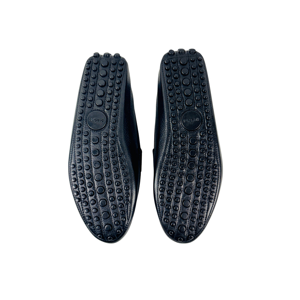 GUCCI Black Web Horsebit Loafers/Moccasins/Driving (Size 40)