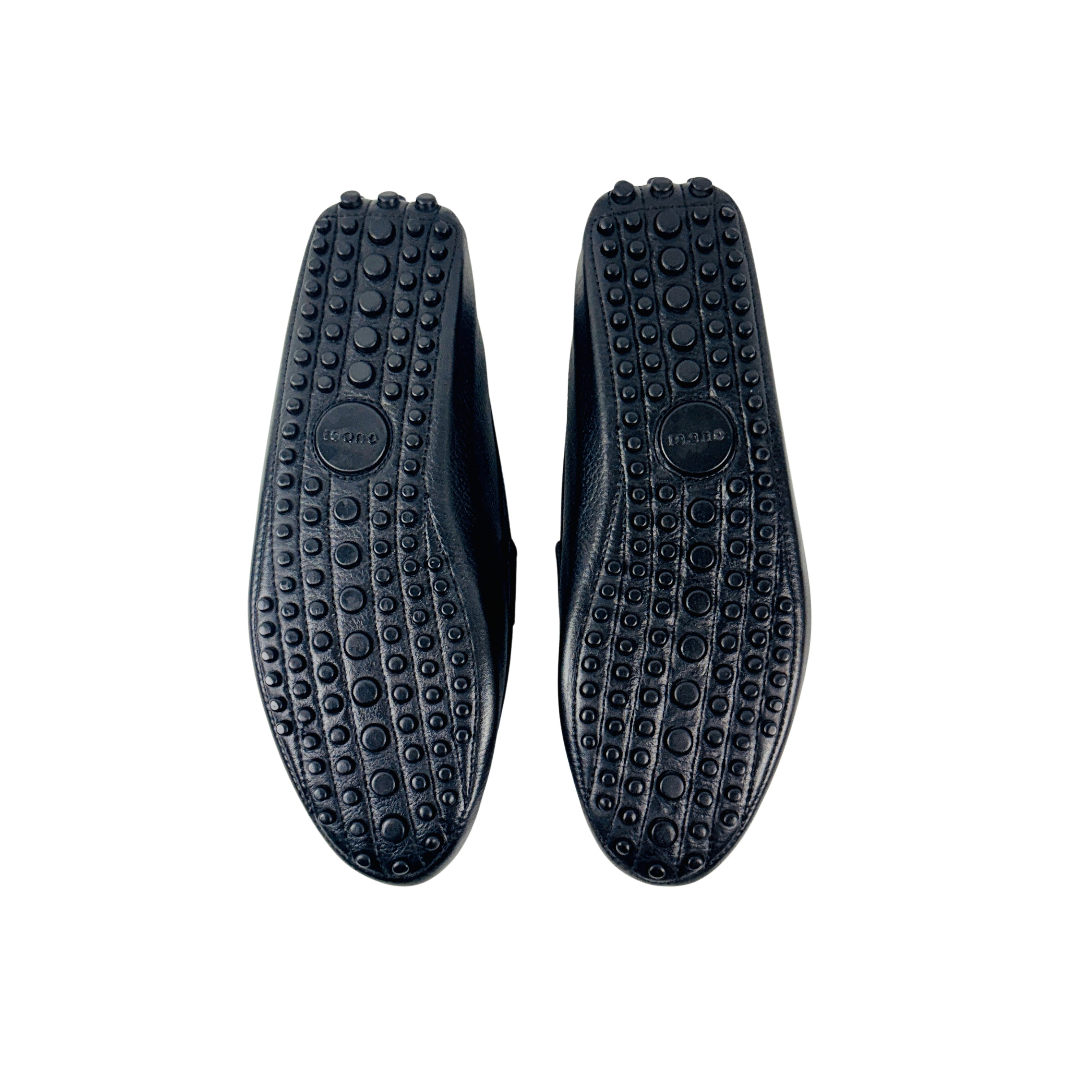 GUCCI Black Web Horsebit Loafers/Moccasins/Driving (Size 40)