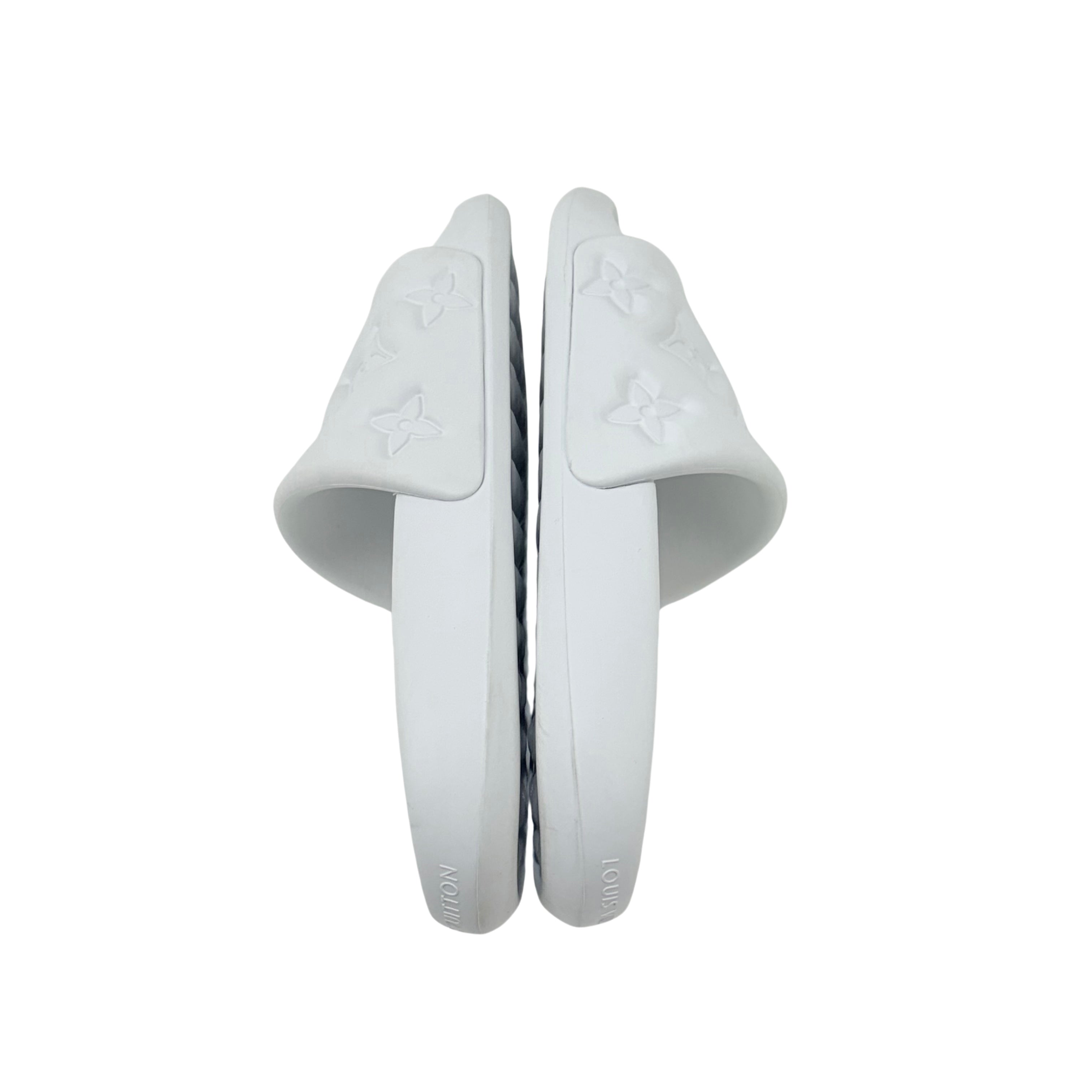 LOUIS VUITTON Waterfront Slippers/Slide/Mule Pool Rubber Strap Embossed Monogram pattern(Size 42)