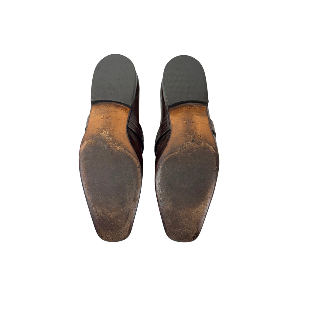 GUCCI Brown GG Loafers/Moccasins (Size 39)