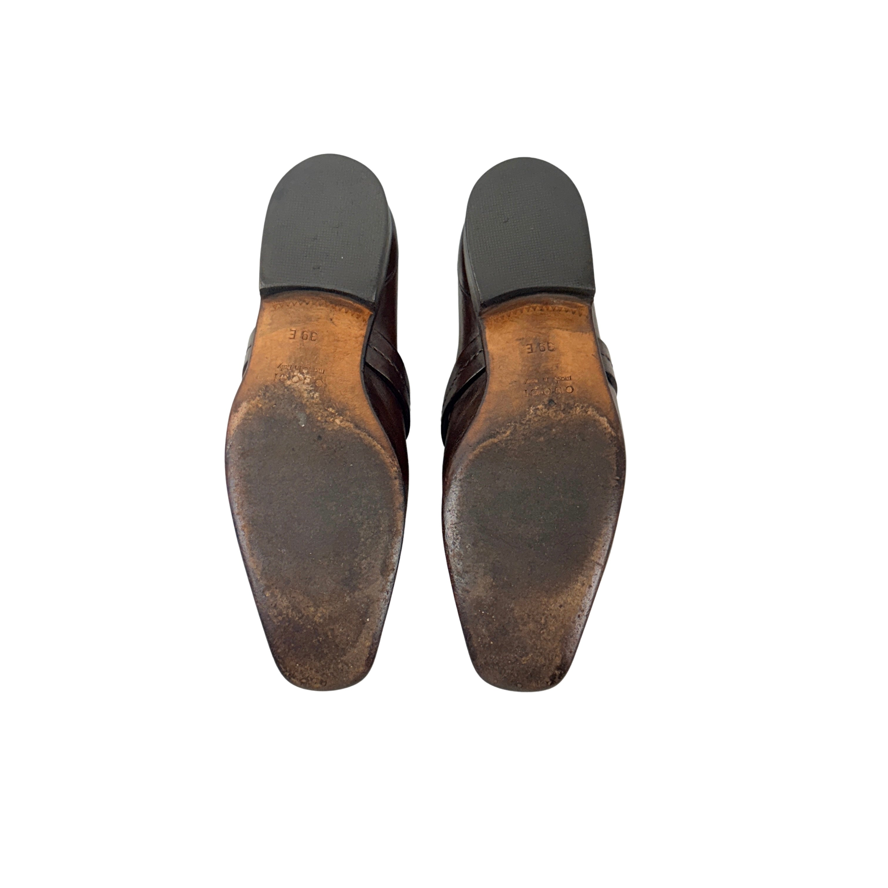 GUCCI Brown GG Loafers/Moccasins (Size 39)