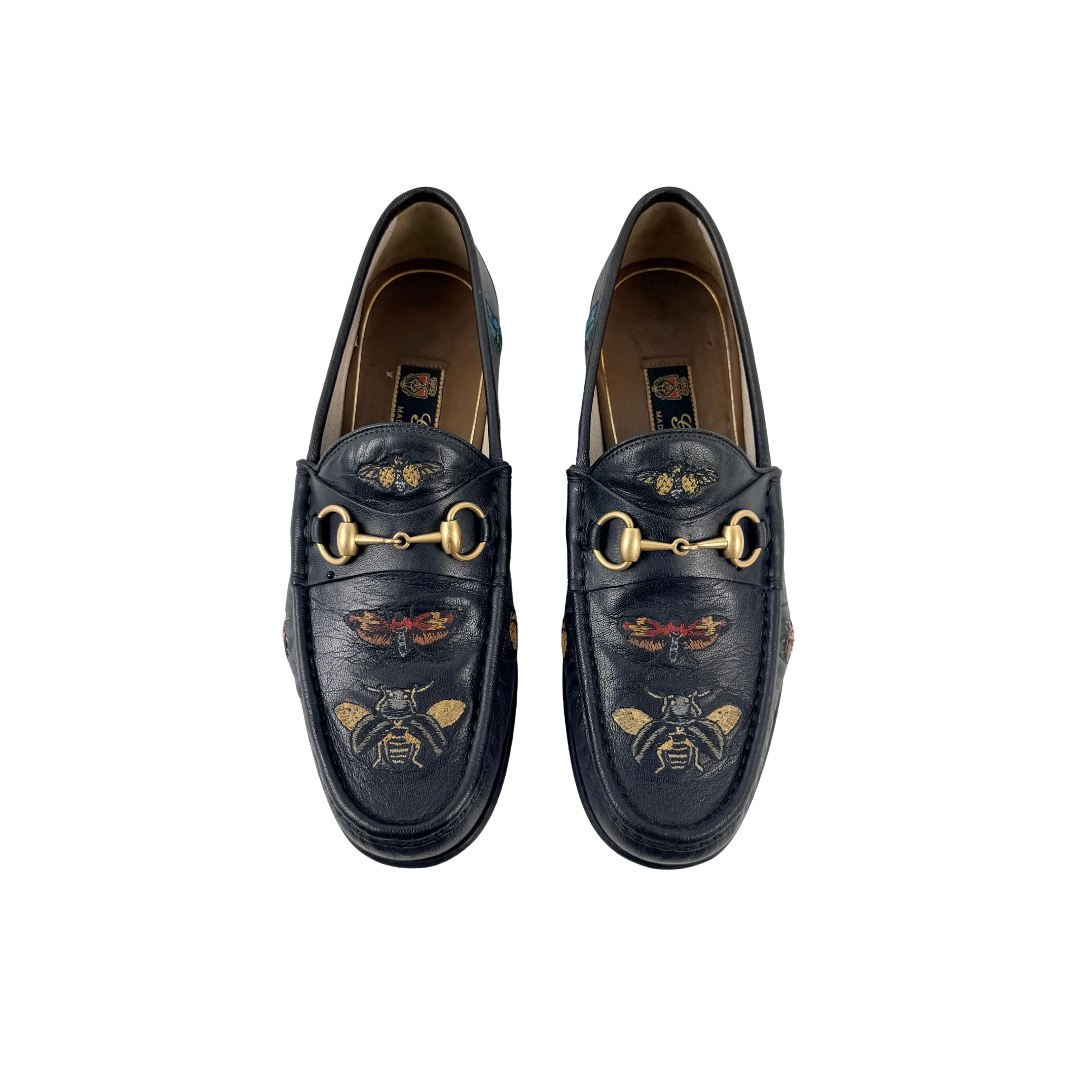 GUCCI Jordan 1953 Embroidered Insect Horsebit Loafers/Moccasins (Size 42)