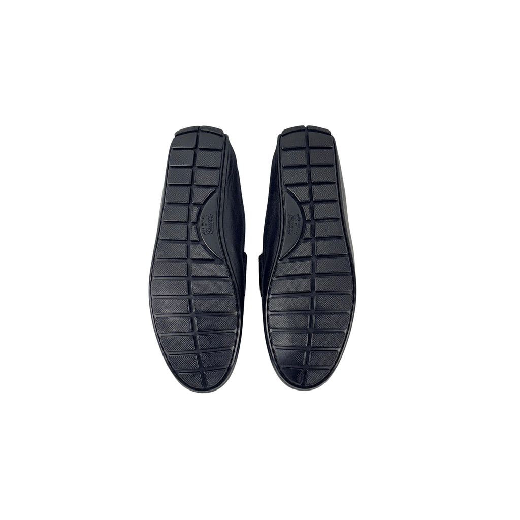 GUCCI Black Guccissima Leather Loafers/Moccasins (Size 38)