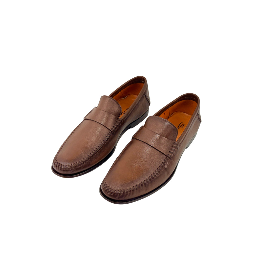 SANTONI Penny Plain Strap LoaferS/Moccasins (Size 43)