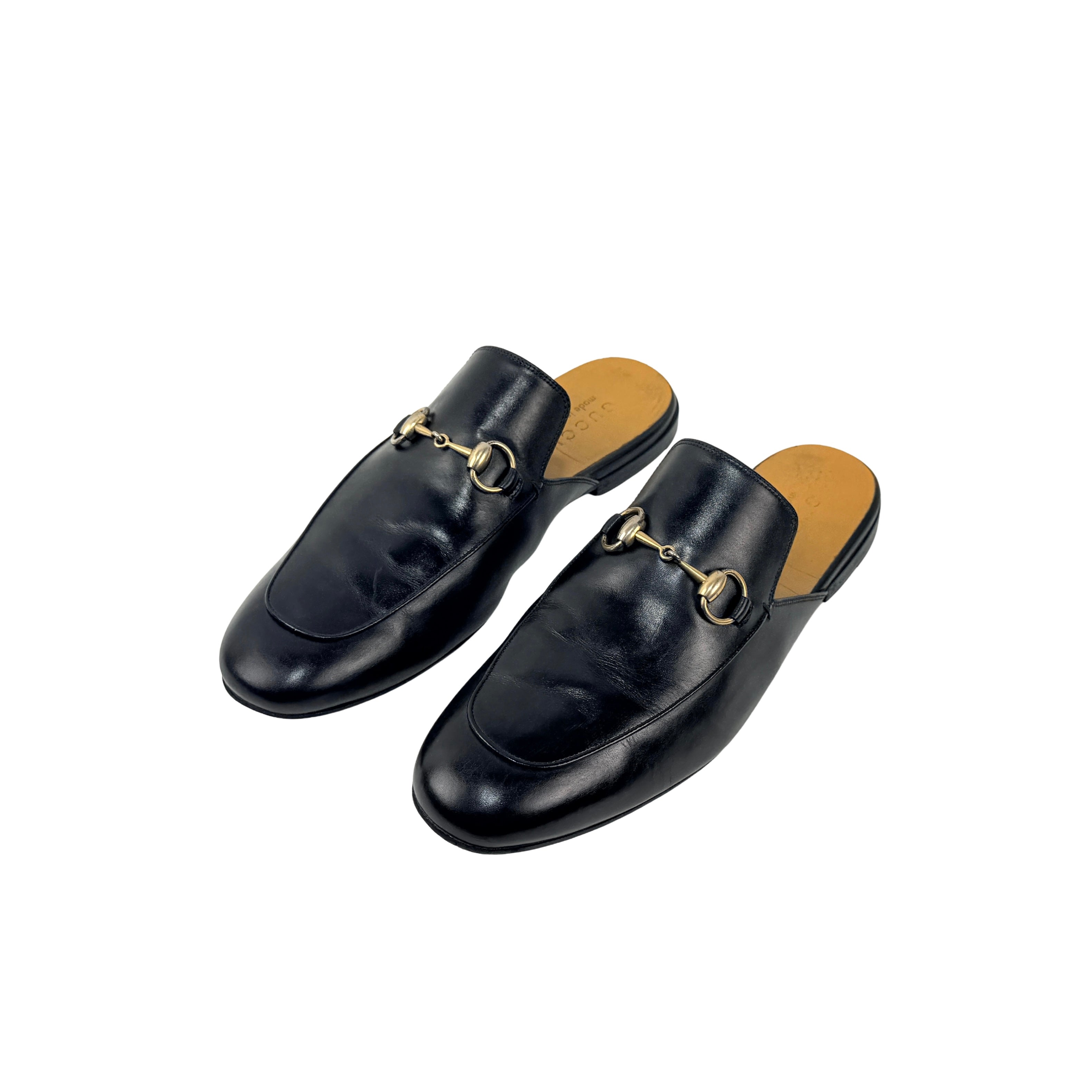 GUCCI Princetown Horsebit-detail Leather Mule/Slip-On (Size 42)