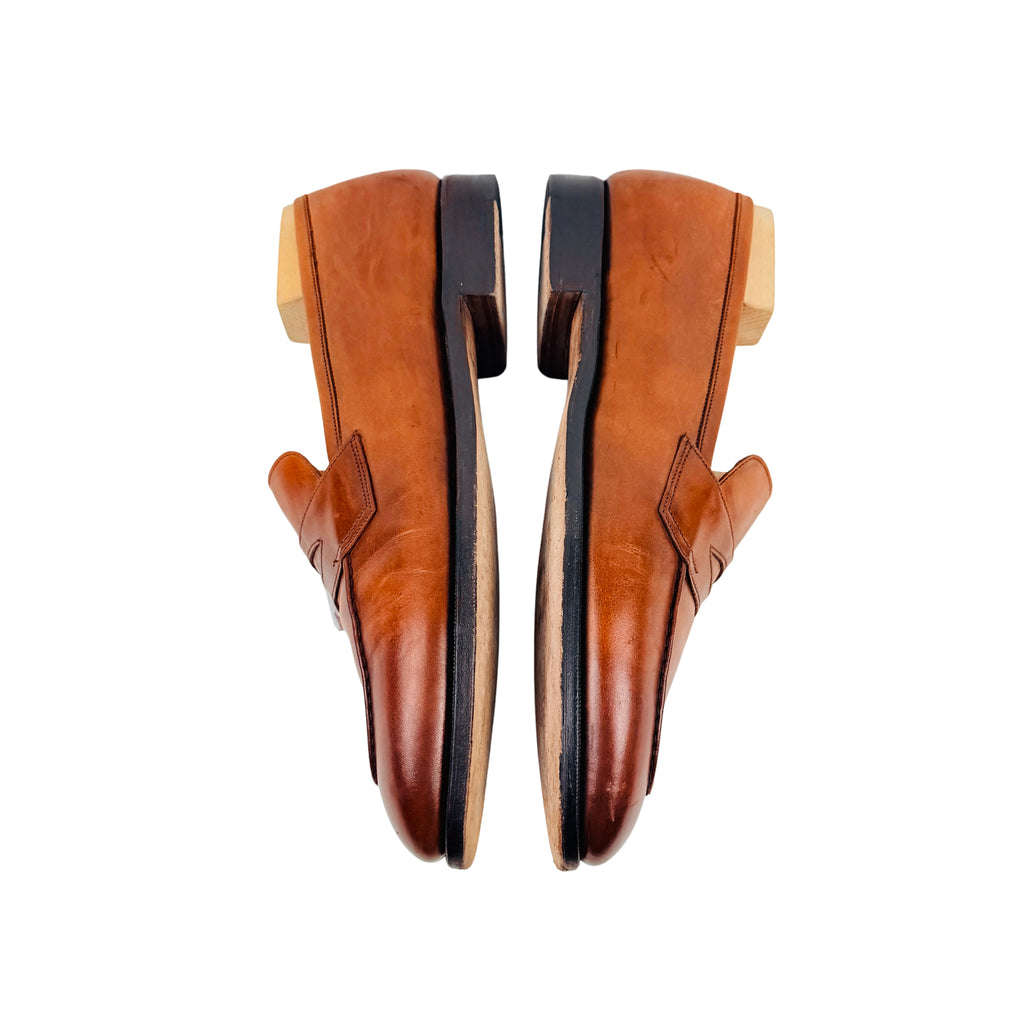 STUART’S CHOICE Was Paul Stuart’s Top-Teir Benchmade Line Product Calfskin Penny Loafers/Moccasins (Size 45)