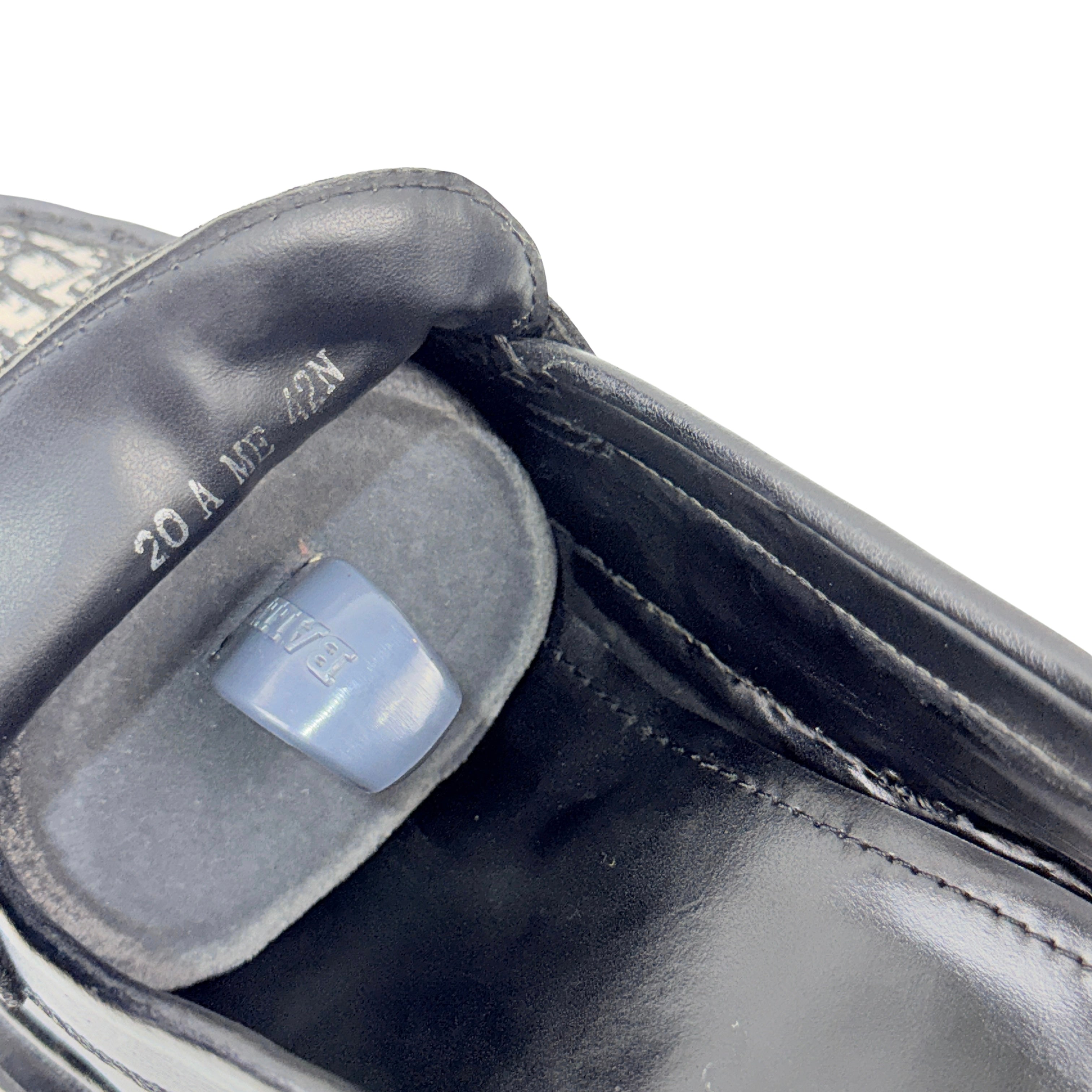 CHRISTIAN DIOR Black Leather Oblique Jacquard Explorer Loafers/Moccasins (Size 42)