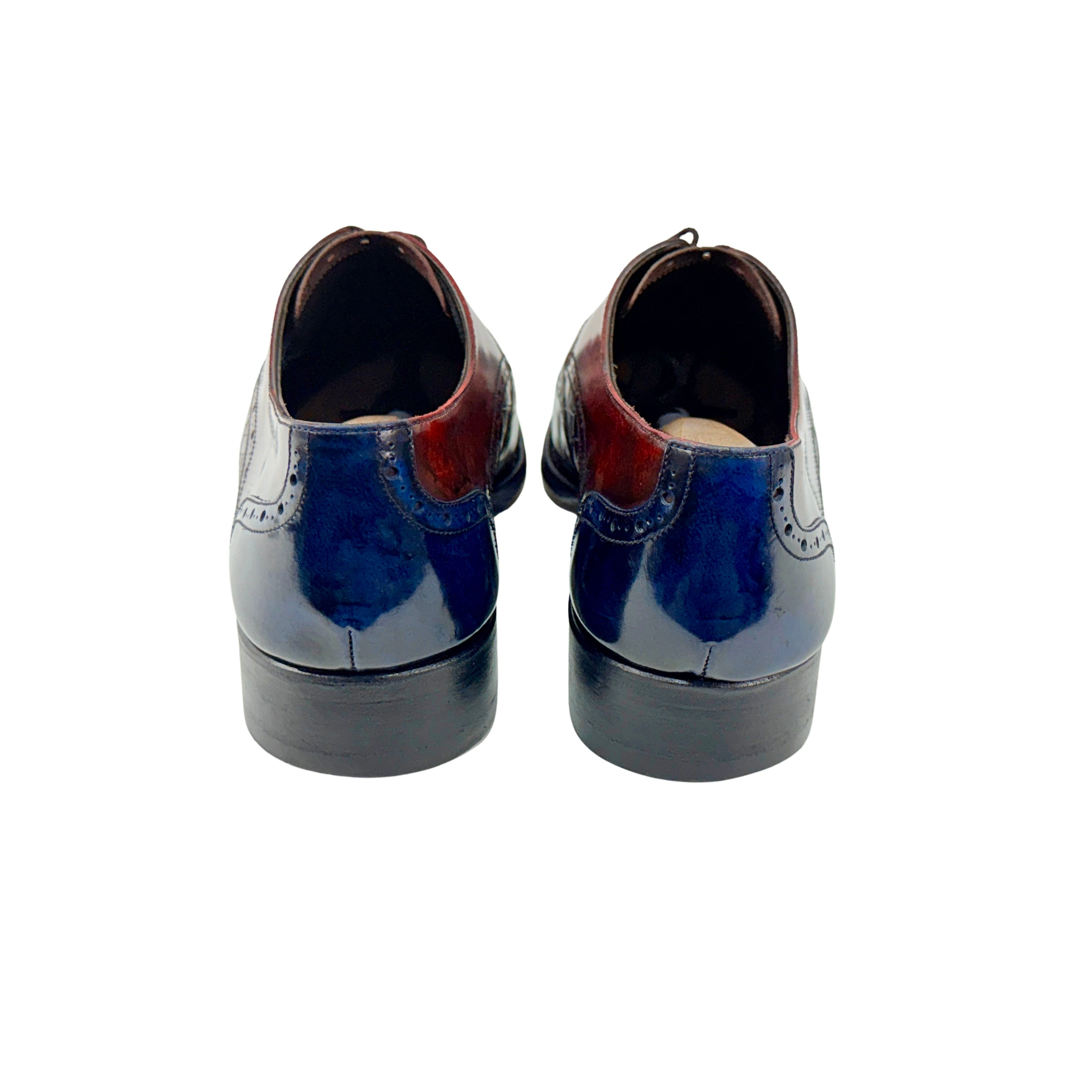 HARRIS FIRENZE Derby/Oxford Exotic Leather: The Vamp (Middle Section) Appears To Be Crocodile Skin Multi-Tonal (Size 43.5)