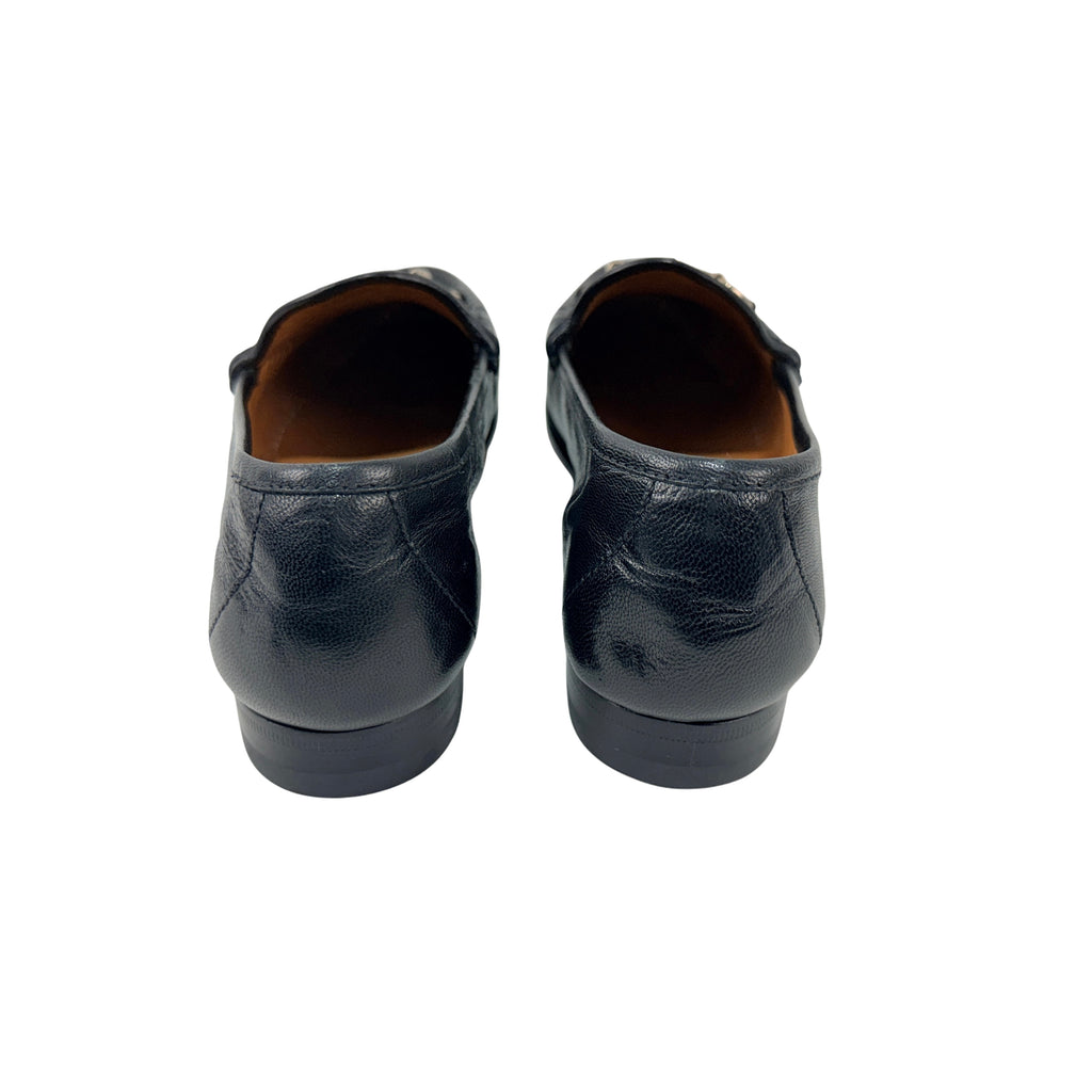 GUCCI Betis1953 Black Leather Horsebit Brixton Loafers/Moccasins Jordaan(Size 41)