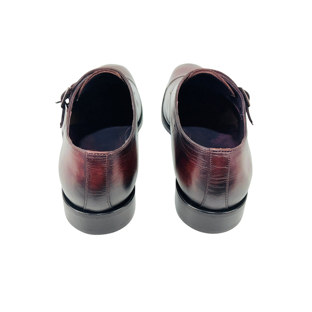 BERLUTI Double Monk Straps/Dress/Slip-On Burgundy Colour (Size 42)