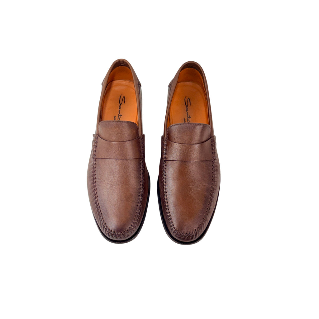 SANTONI Penny Plain Strap LoaferS/Moccasins (Size 43)