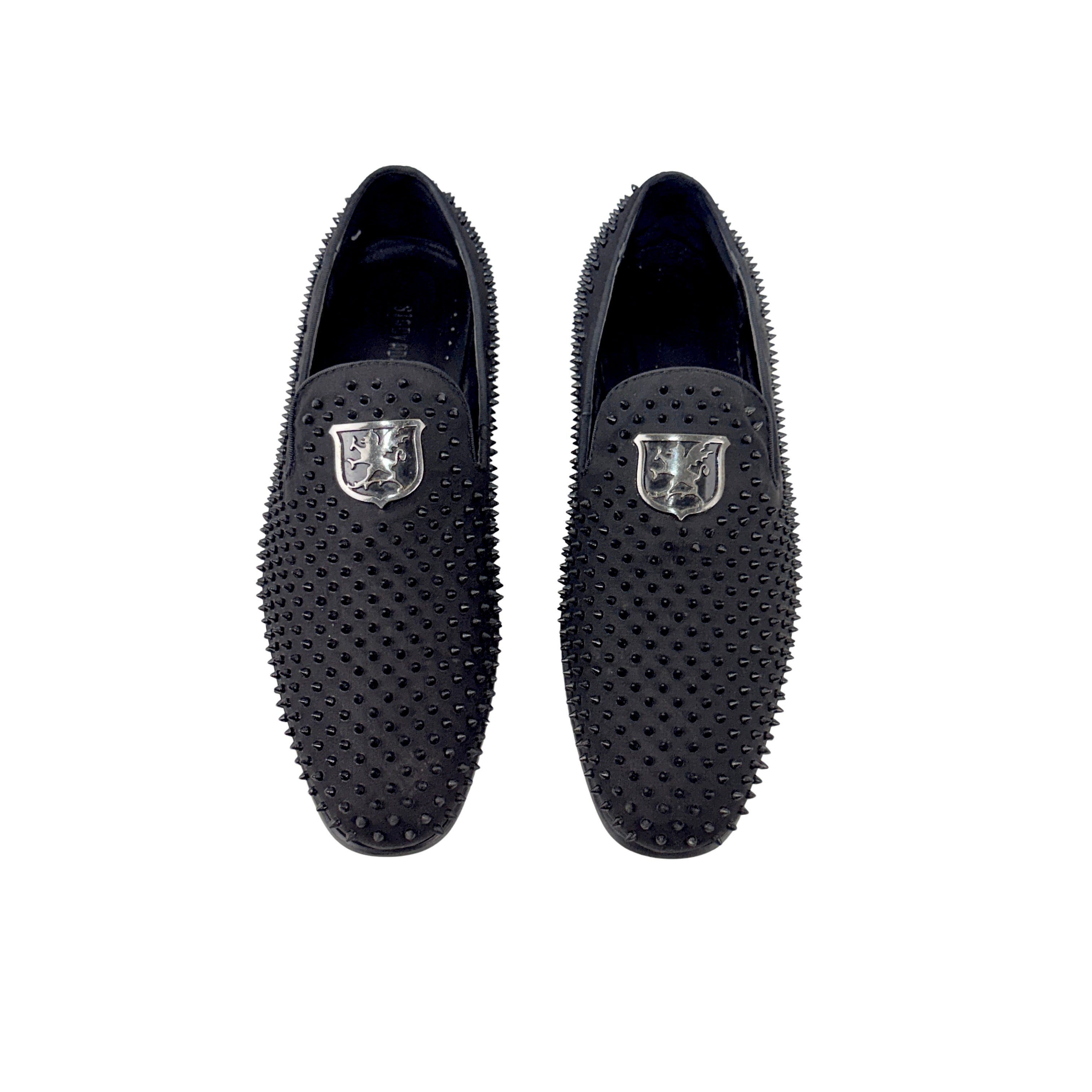 STACY ADAMS Sabre Spiked Loafers/Moccasins in Black (Size 45)