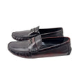 LOUIS VUITTON Two-Tone/Burgundy Perforated Leather Penny Loafers/Moccasins (Size 42)