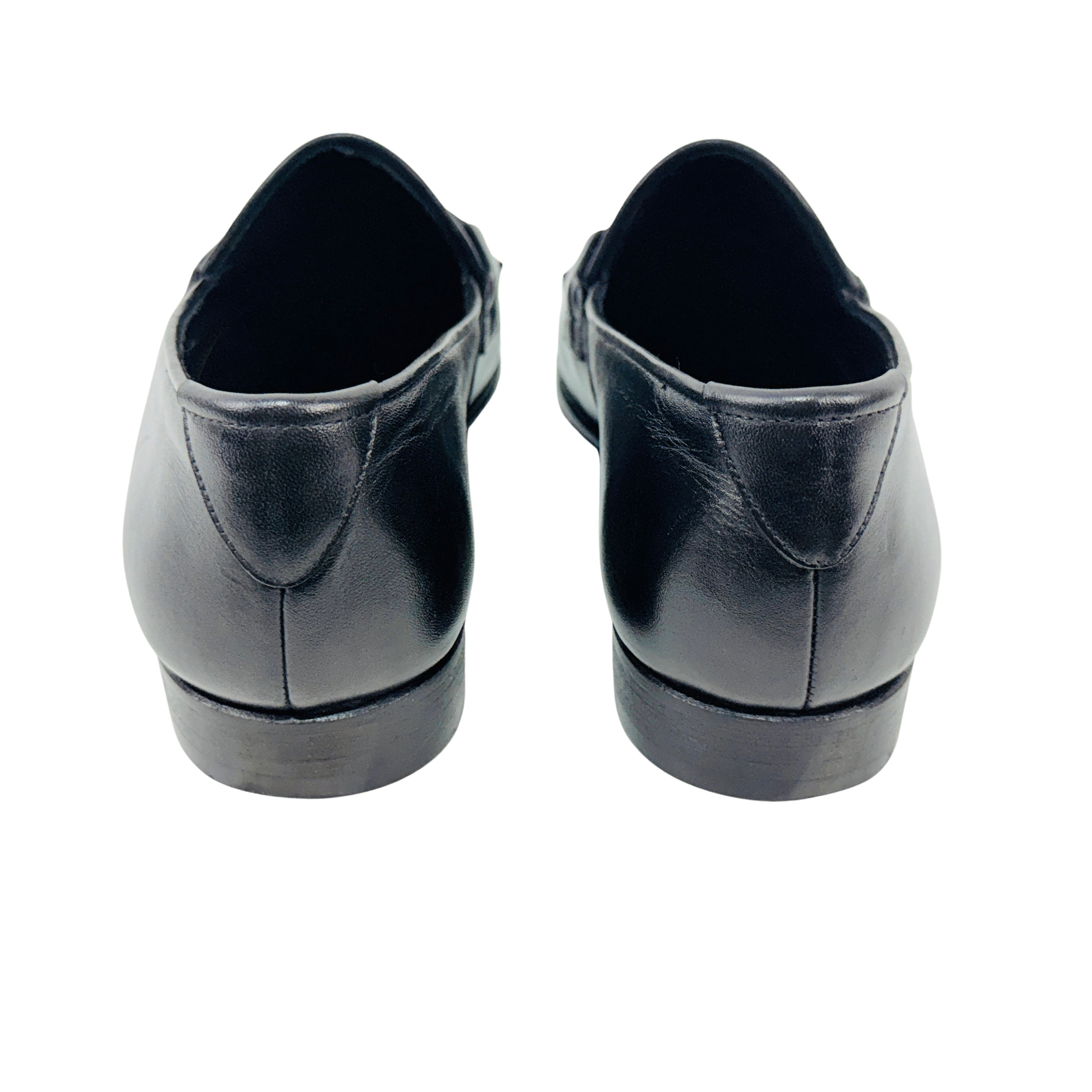 TOM FORD Tassel Loafers/Moccasins Crafted From Black Embossed Leather (Size 40)