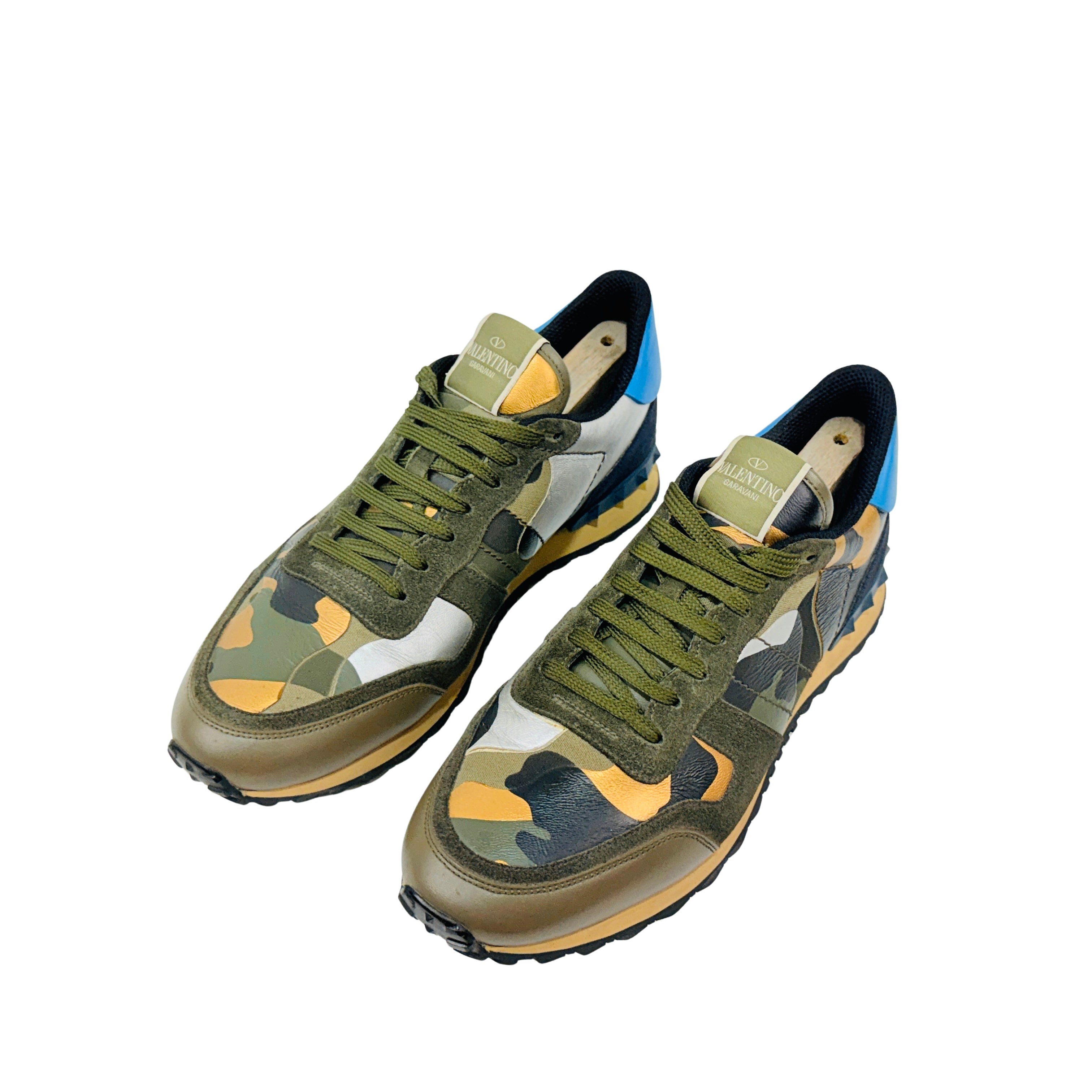 VALENTINO GARAVANI Rockrunner Camouflage Sneakers/Lace-Up/ Runner (Size 42)