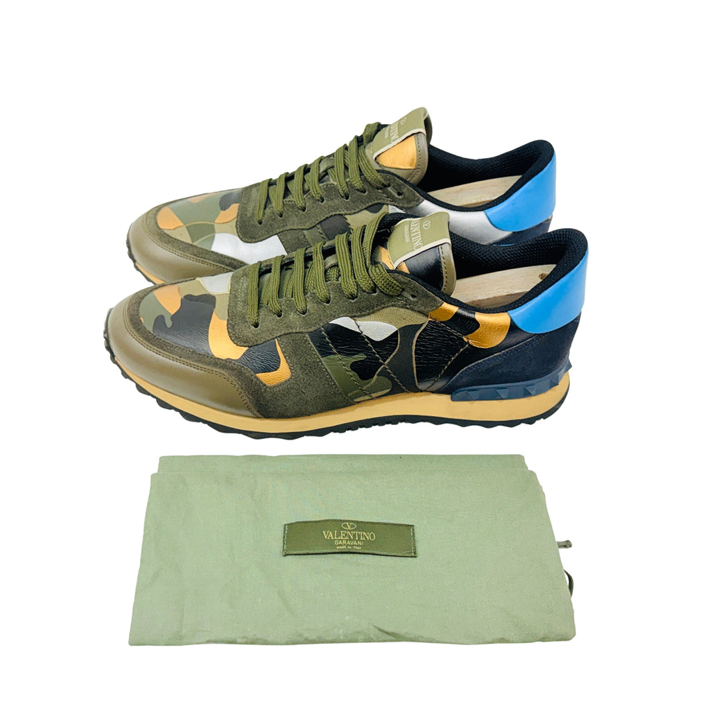 VALENTINO GARAVANI Rockrunner Camouflage Sneakers/Lace-Up/ Runner (Size 42)