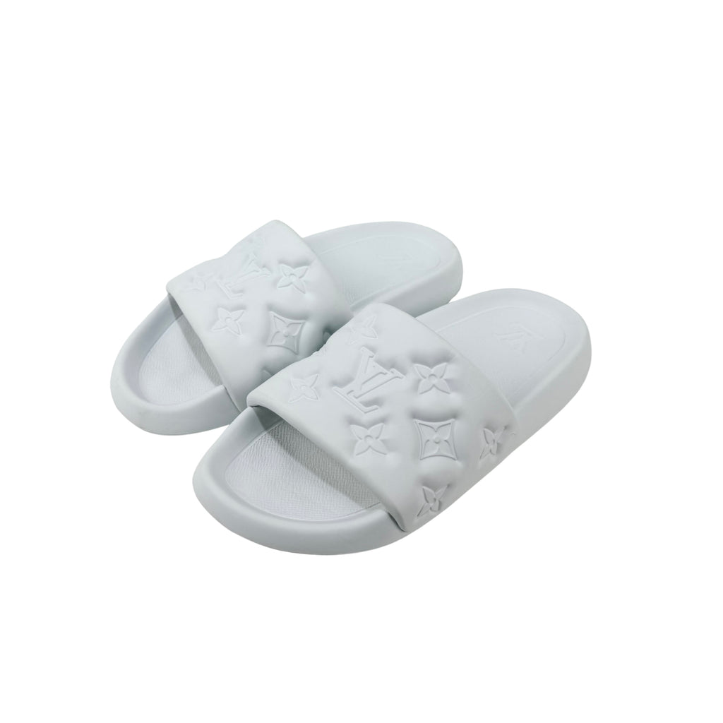 LOUIS VUITTON Waterfront Slippers/Slide/Mule Pool Rubber Strap Embossed Monogram pattern(Size 42)