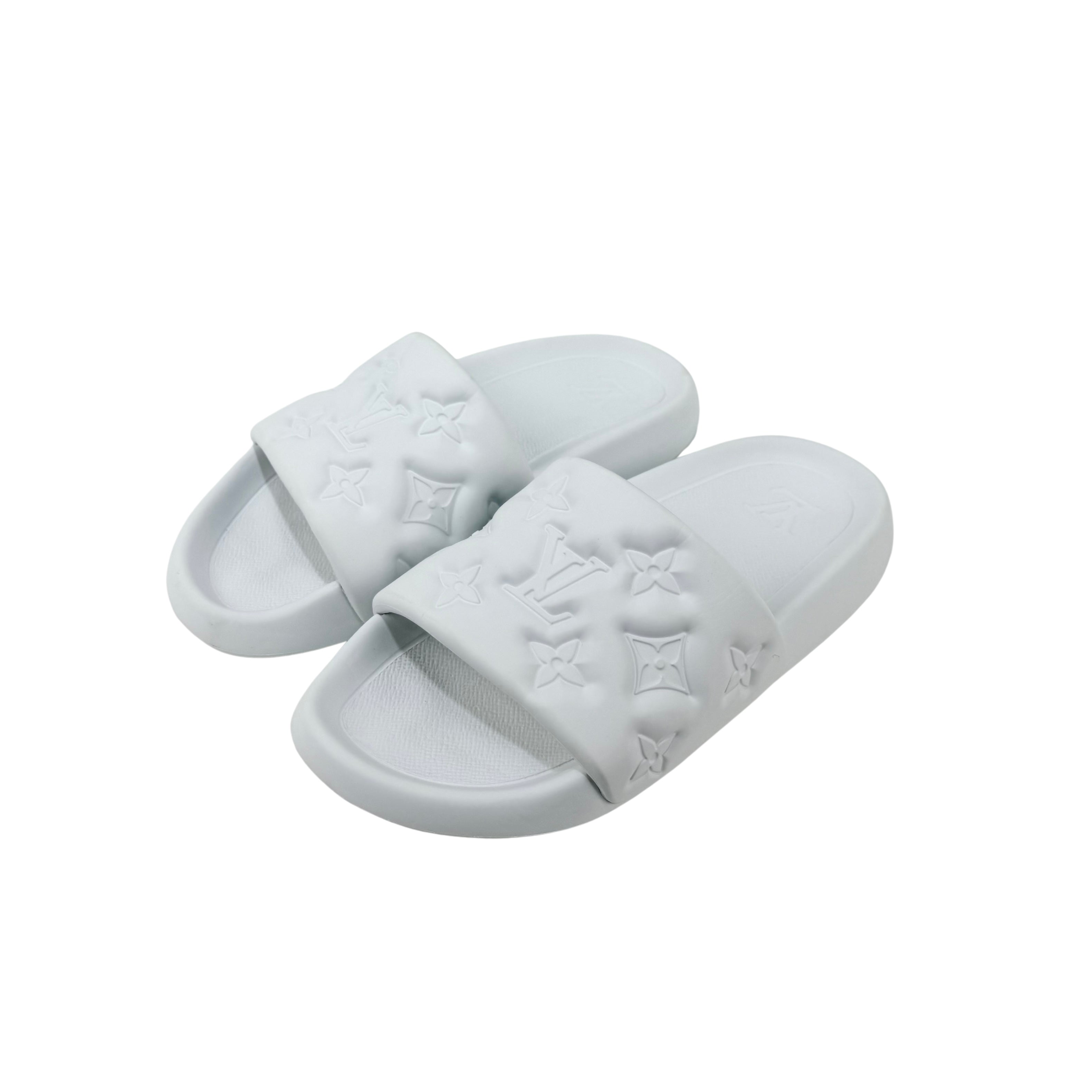LOUIS VUITTON Waterfront Slippers/Slide/Mule Pool Rubber Strap Embossed Monogram pattern(Size 42)