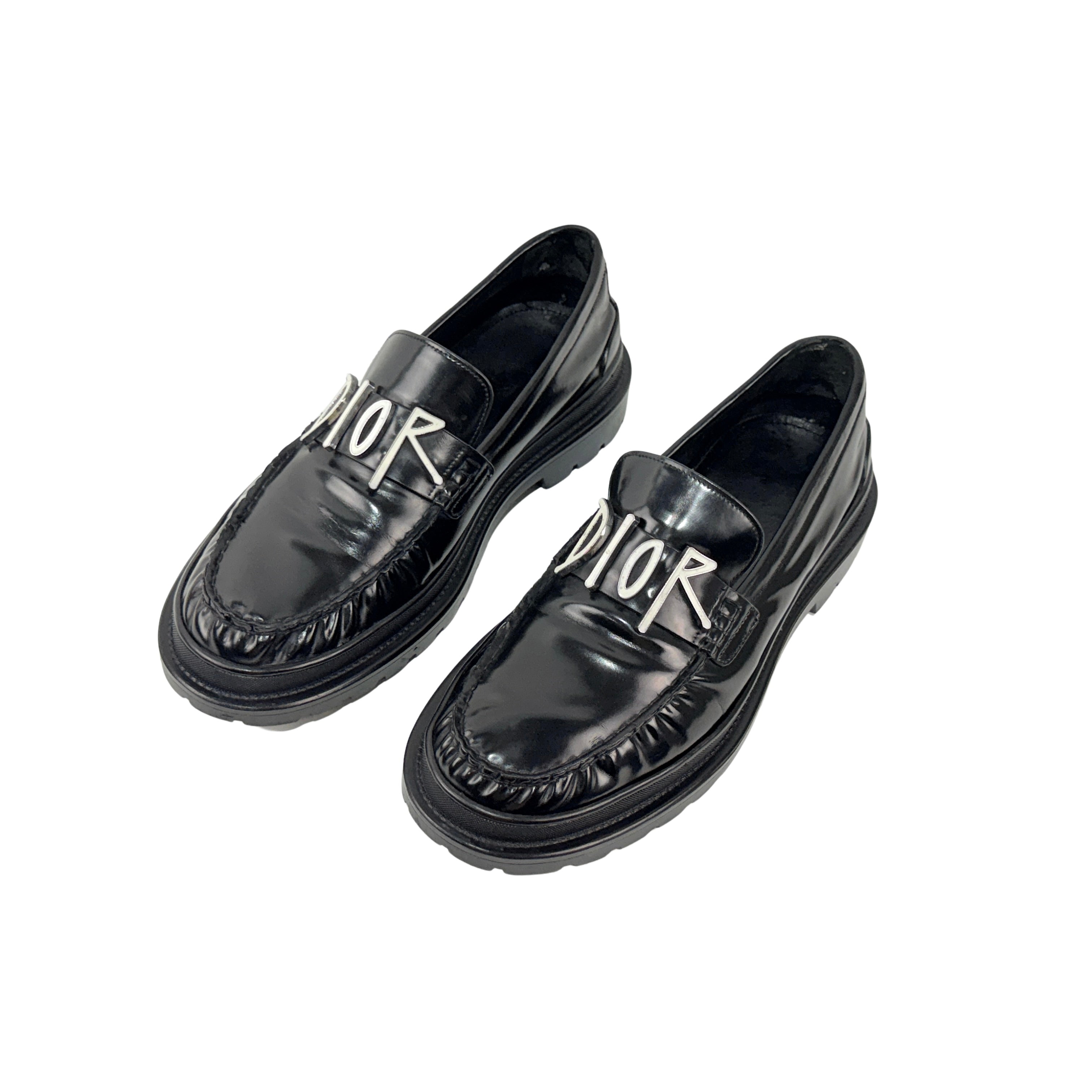 DOIR x Stussy Black Leather Loafers/Moccasins (Size 43)
