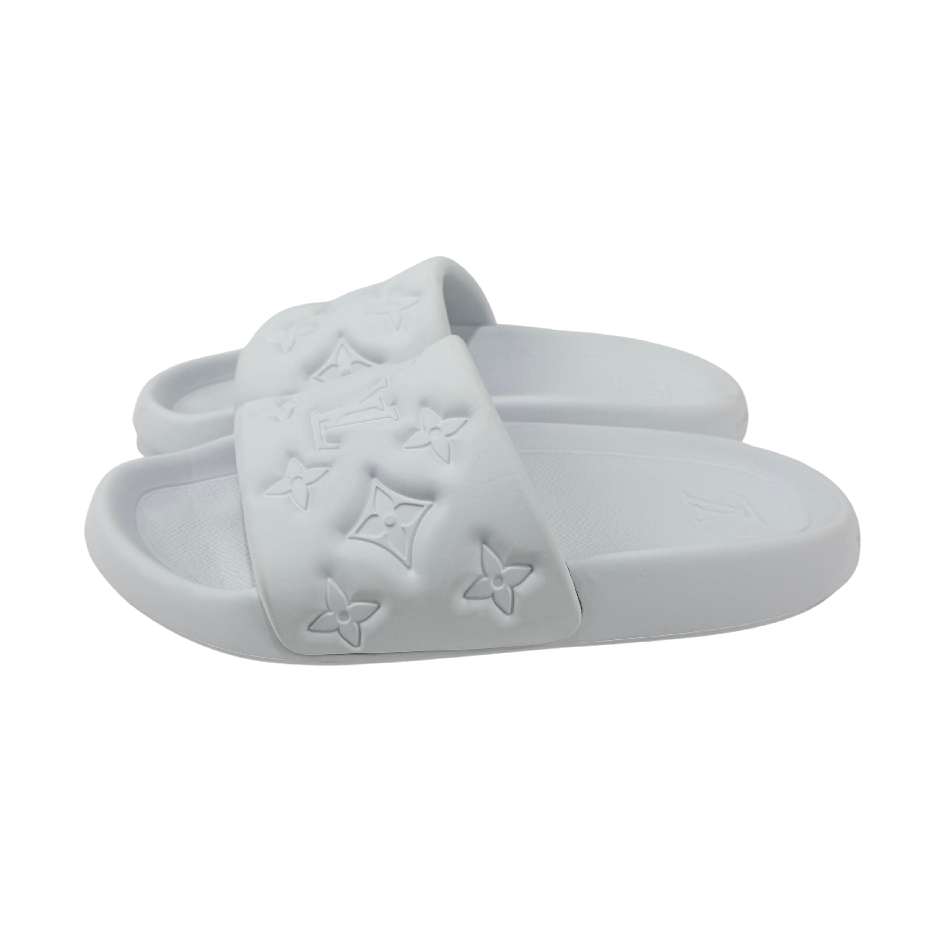 LOUIS VUITTON Waterfront Slippers/Slide/Mule Pool Rubber Strap Embossed Monogram pattern(Size 42)