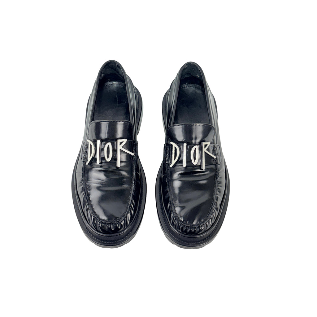 DOIR x Stussy Black Leather Loafers/Moccasins (Size 43)