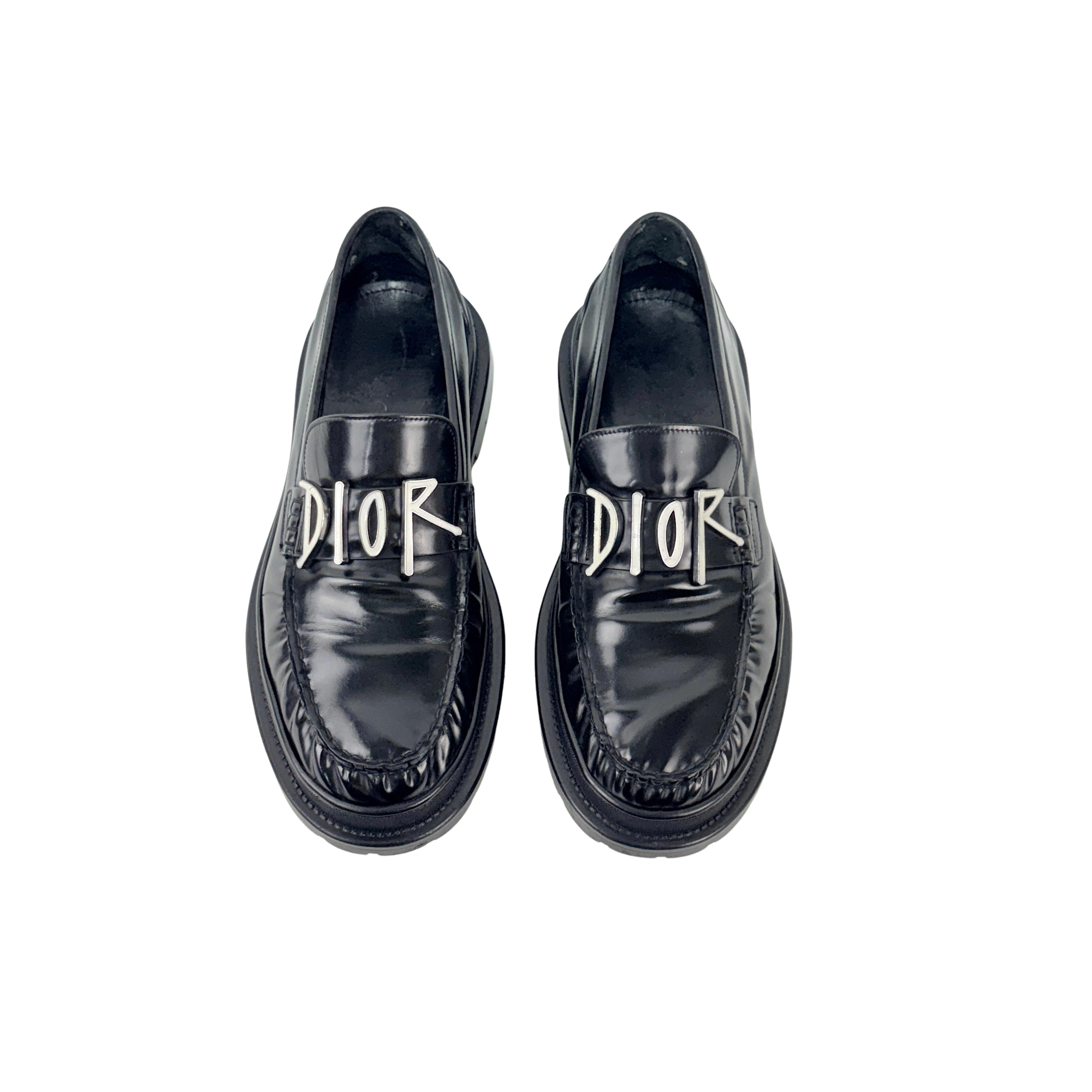 DOIR x Stussy Black Leather Loafers/Moccasins (Size 43)