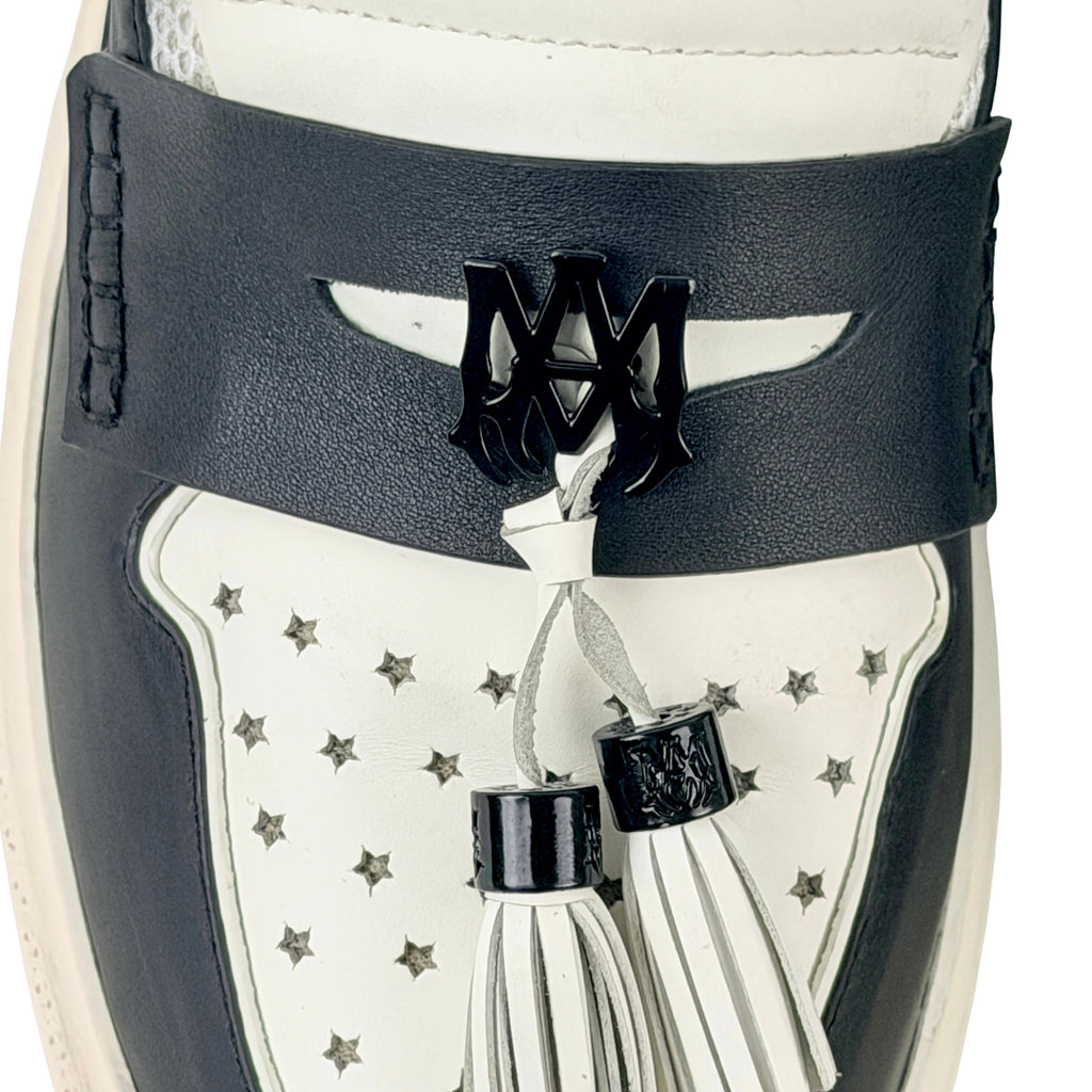 AMIRI MA Black & White Tassel Hybrid Loafers/Moccasins/Boat (Size 42)