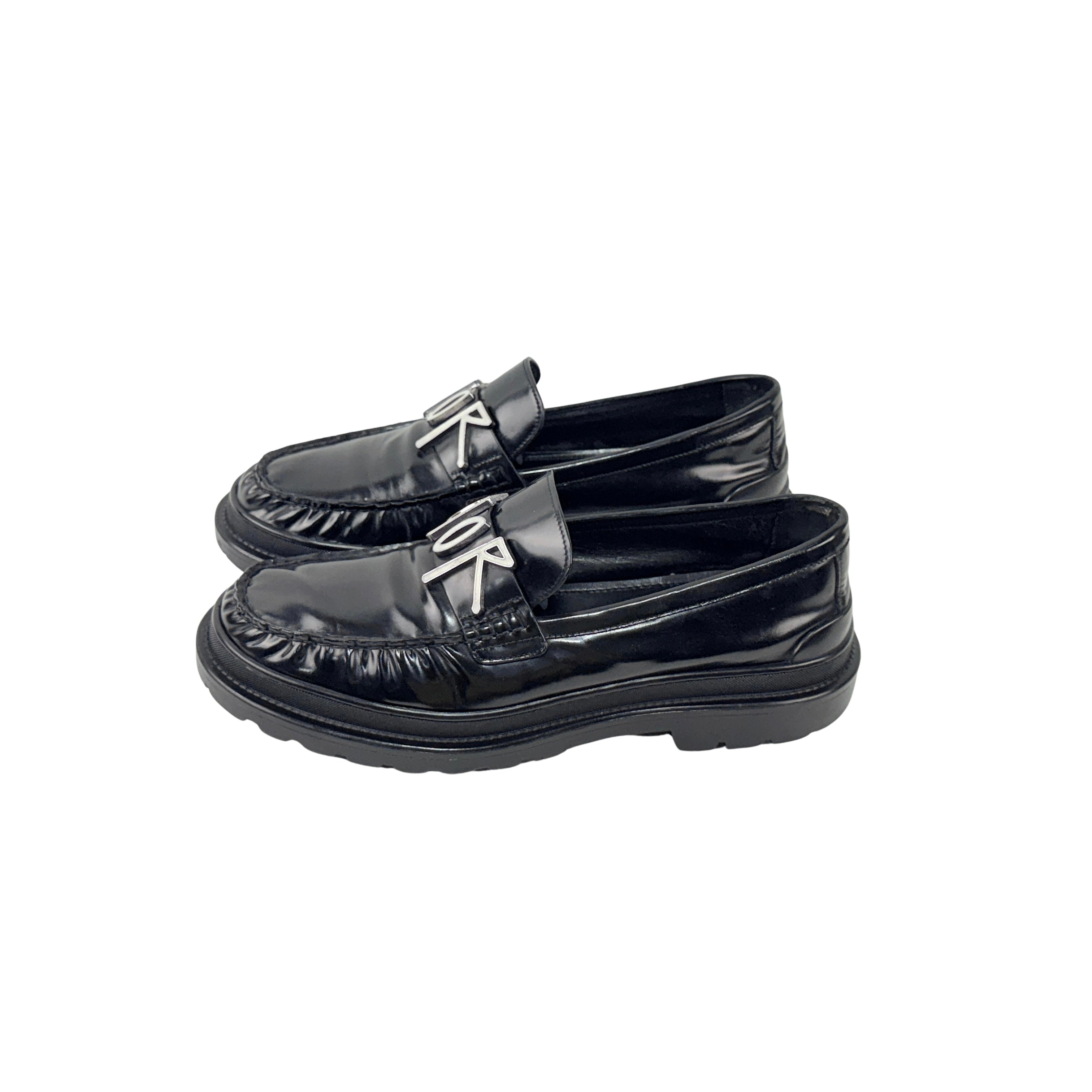 DOIR x Stussy Black Leather Loafers/Moccasins (Size 43)