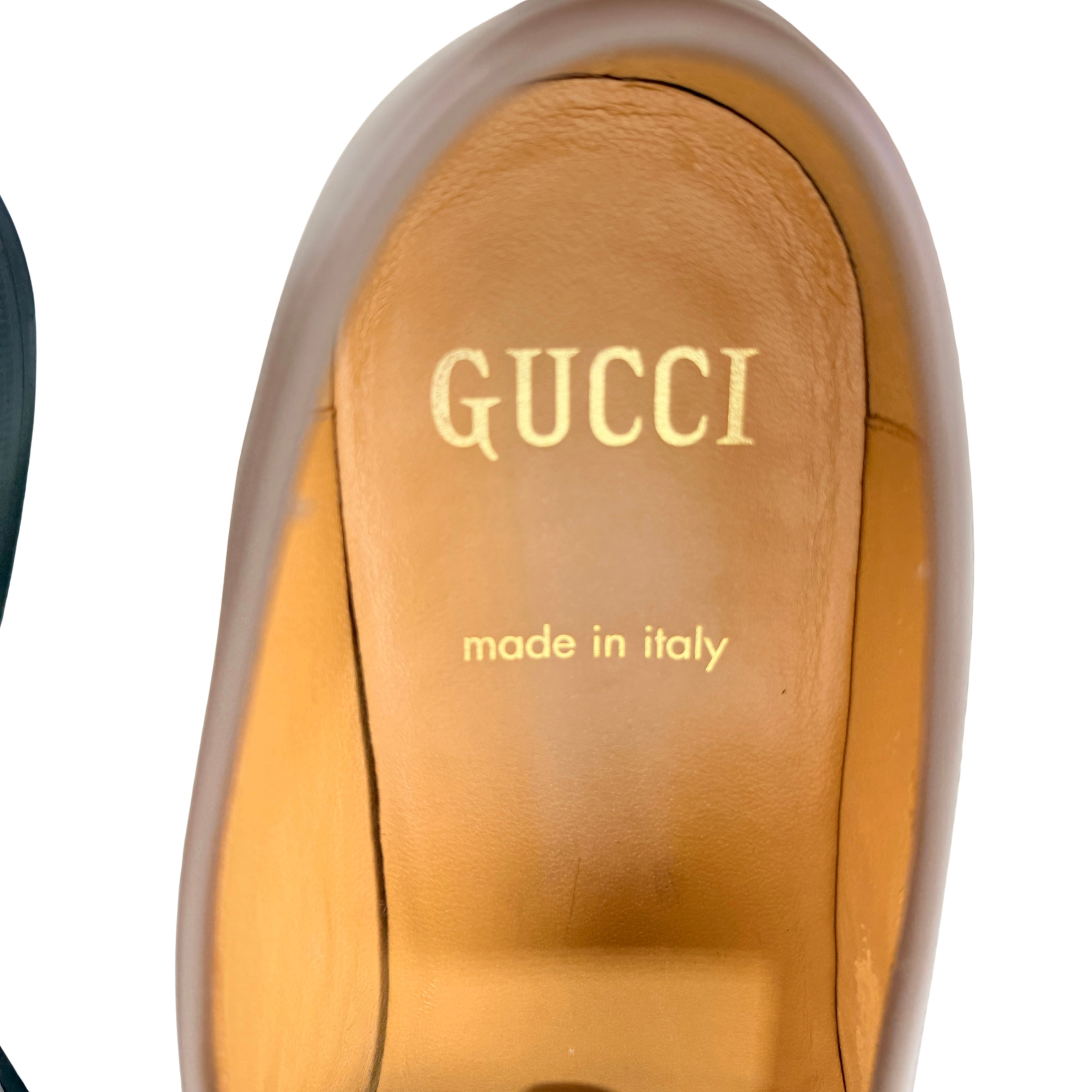 GUCCI Authentic Men's Brown Jordaan 100th Anniversary Horsebit Loafers/ Moccasins (Size 42)