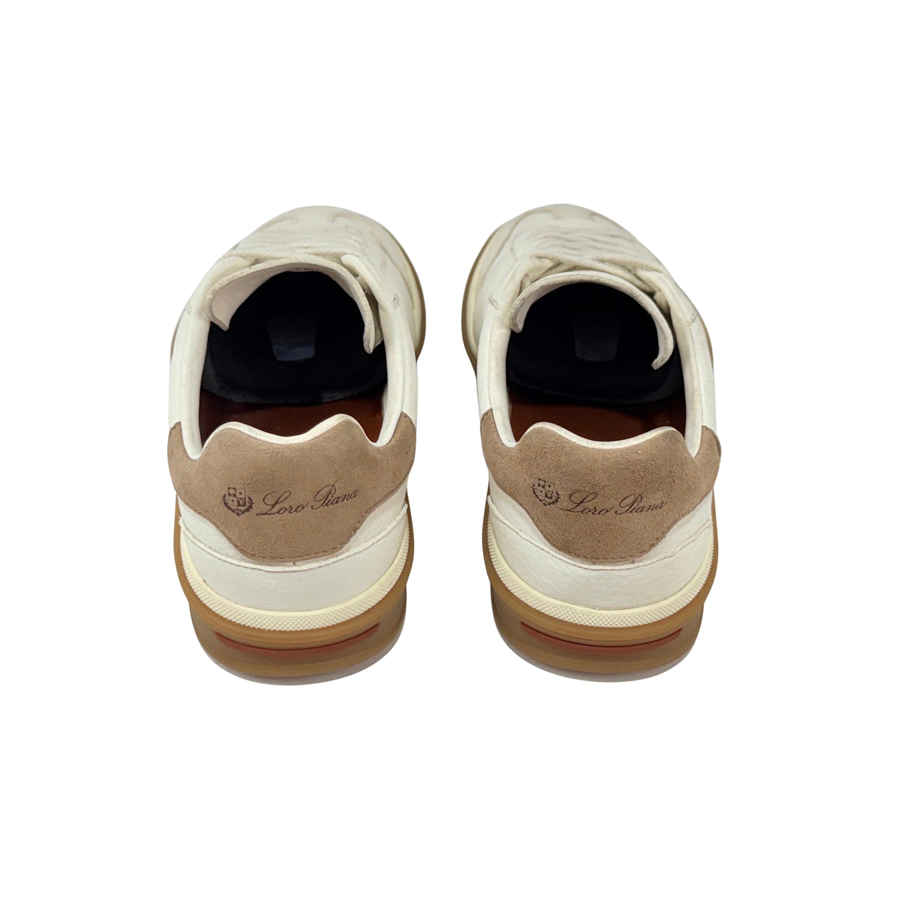 LORO PIANA Tennis Walk Suede Leather Sneakers (Size 41)